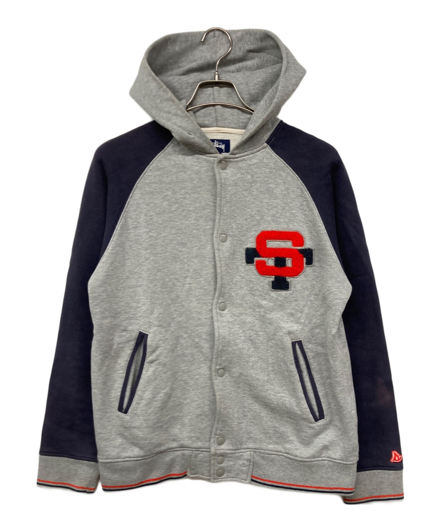 [Pre-owned] stussy stussy 90`s navy blue tag hooded sweatshirt stadium jacket