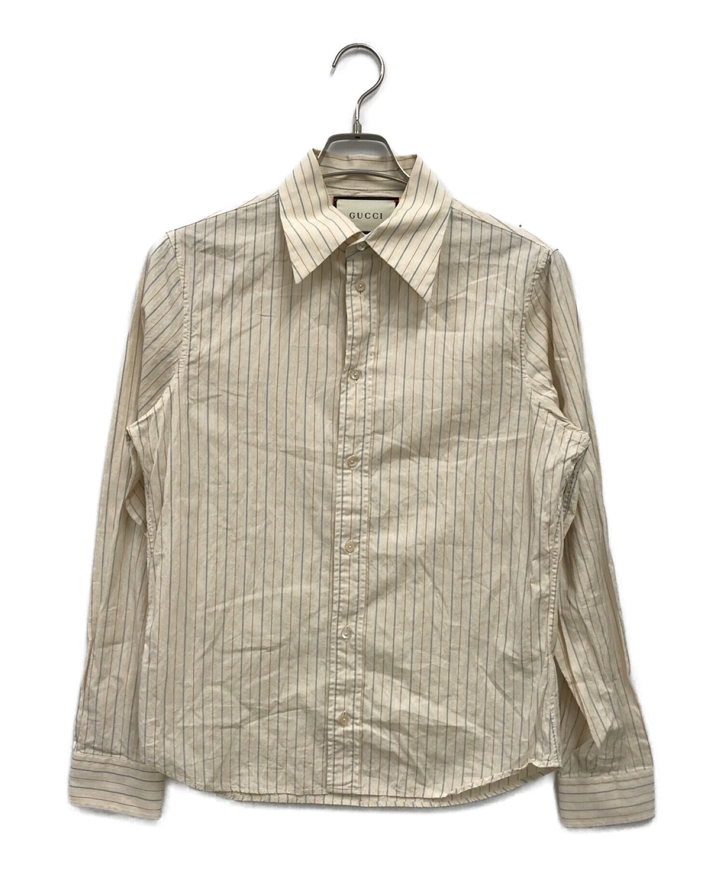 [Pre-owned] GUCCI Washed stripe shirt 618921