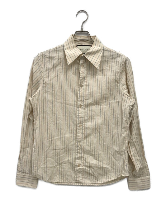 [Pre-owned] GUCCI Washed stripe shirt 618921