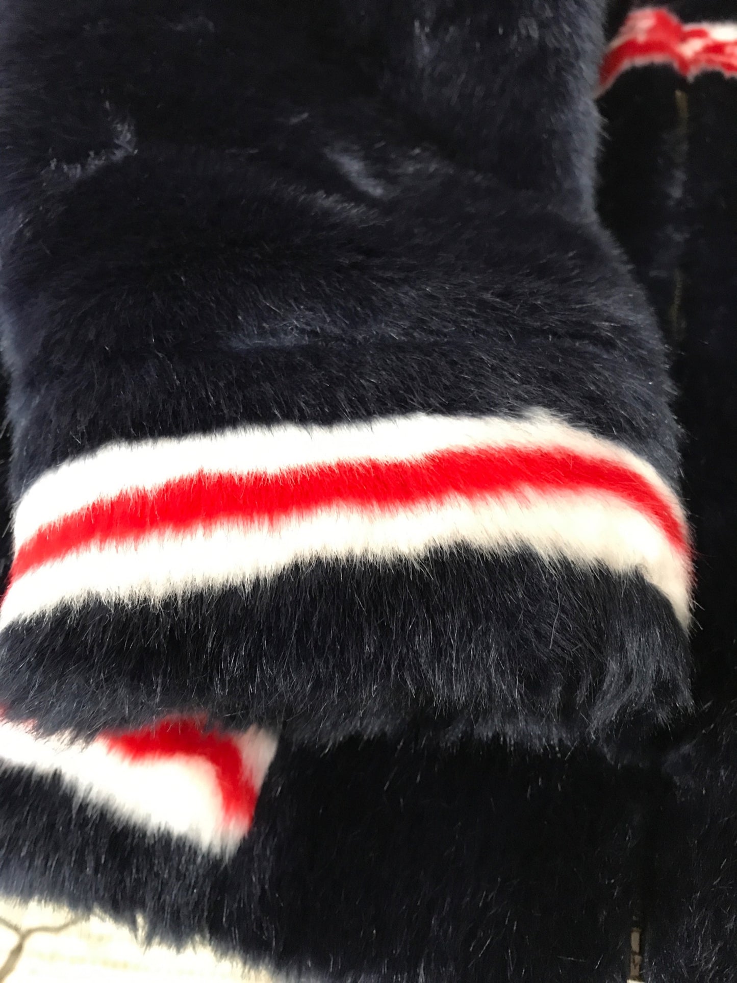 [Pre-owned] SUPREME Faux Fur Varsity Jacket / 20SS