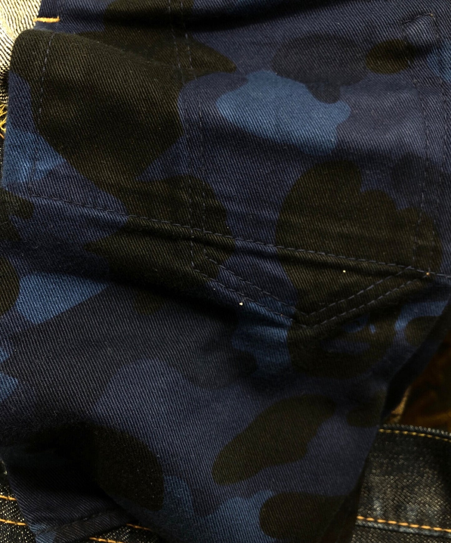 [Pre-owned] A BATHING APE Embroidered denim half pants