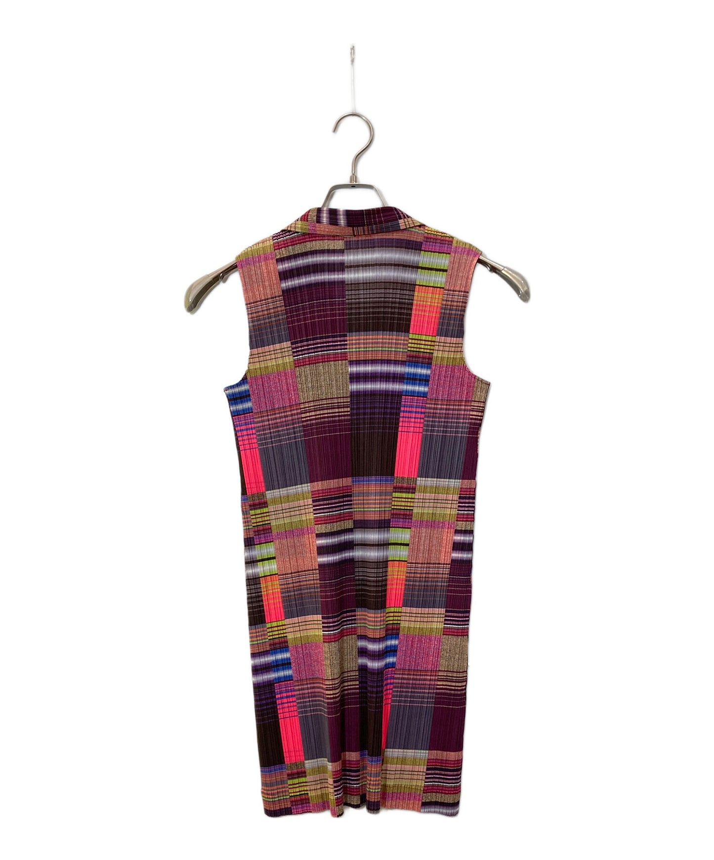 [Pre-owned] PLEATS PLEASE Skipper Color Block Pleated Dress PP01-JT316