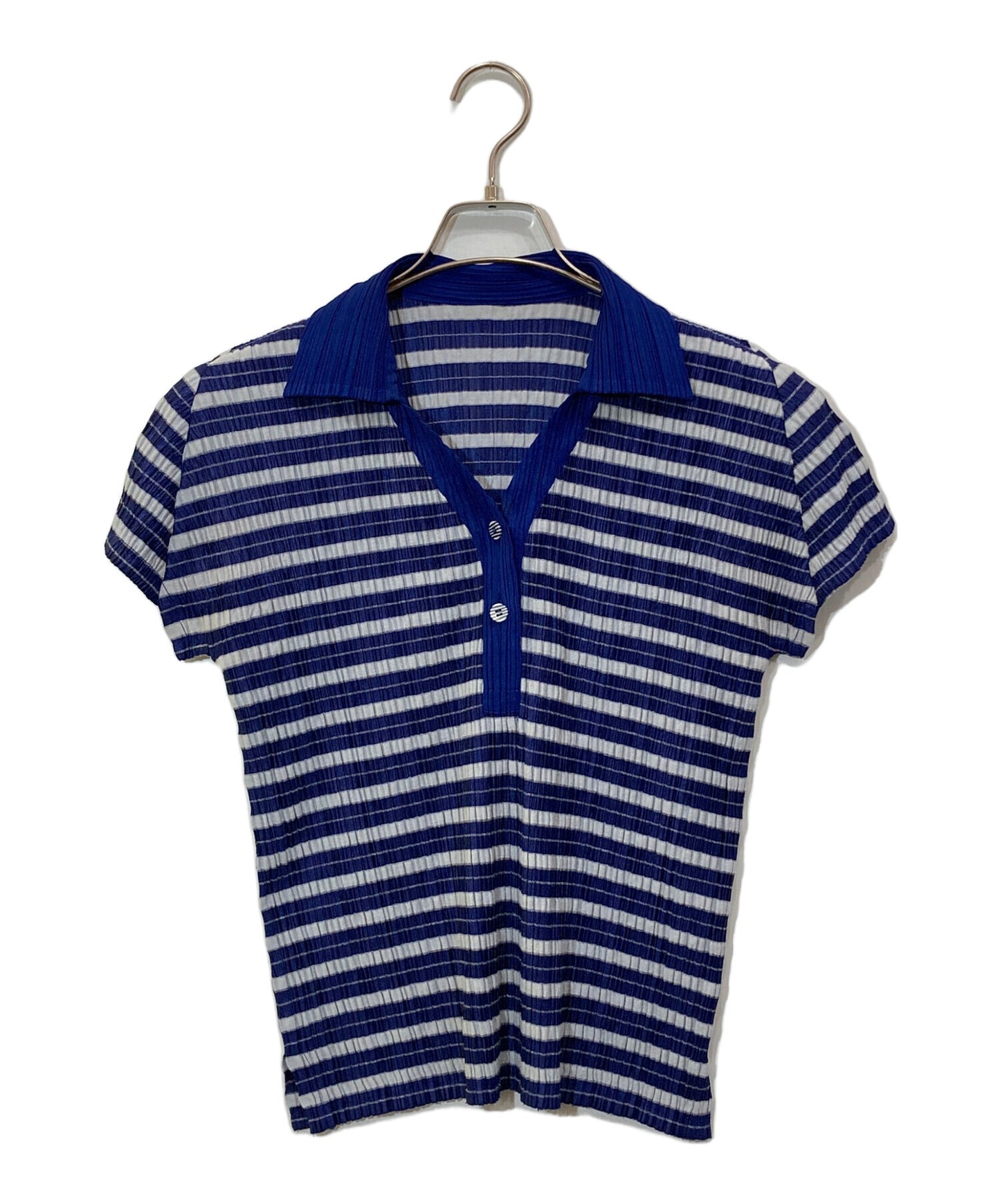 [Pre-owned] PLEATS PLEASE border pleats blouse PP01-JK674