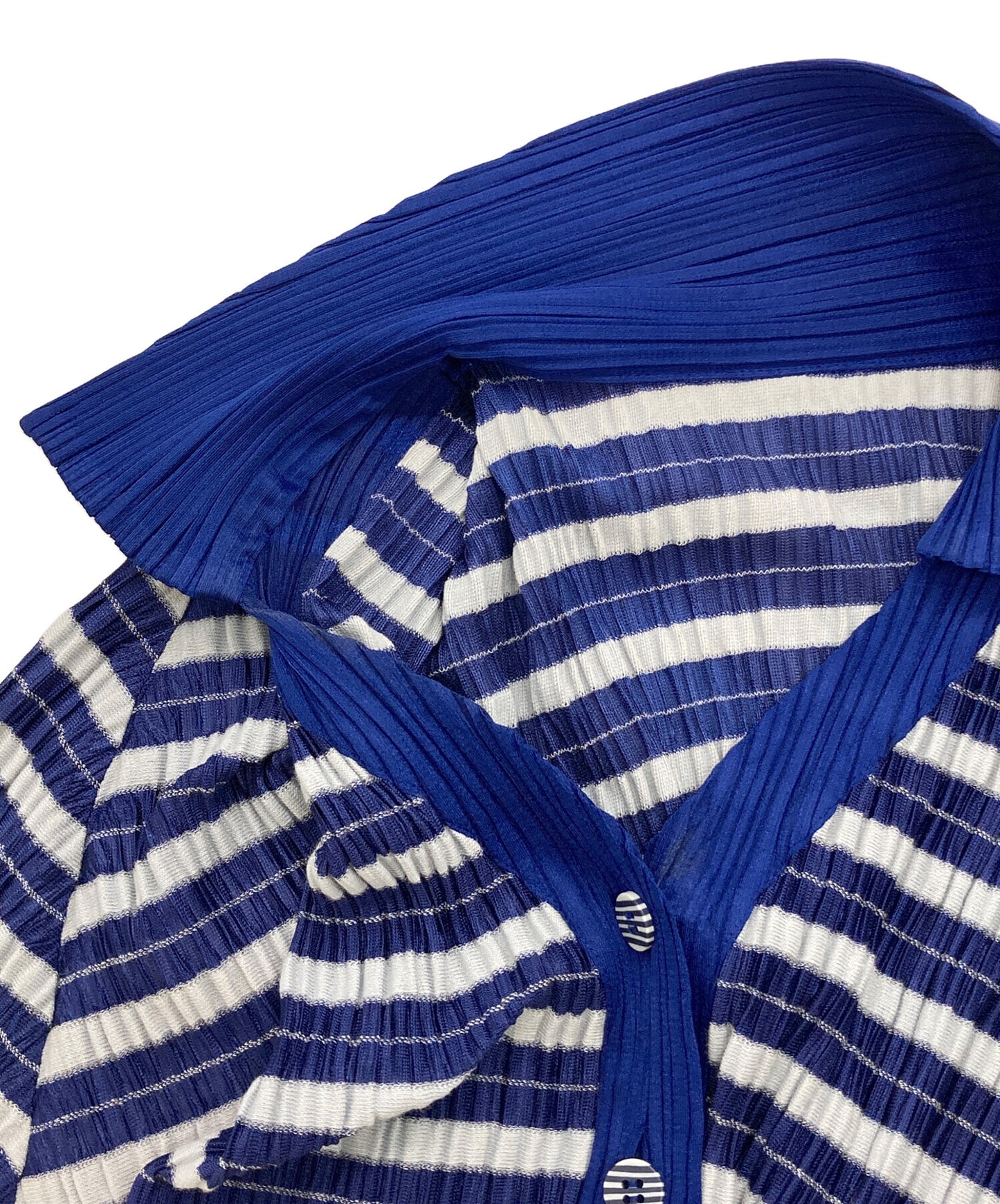 [Pre-owned] PLEATS PLEASE border pleats blouse PP01-JK674