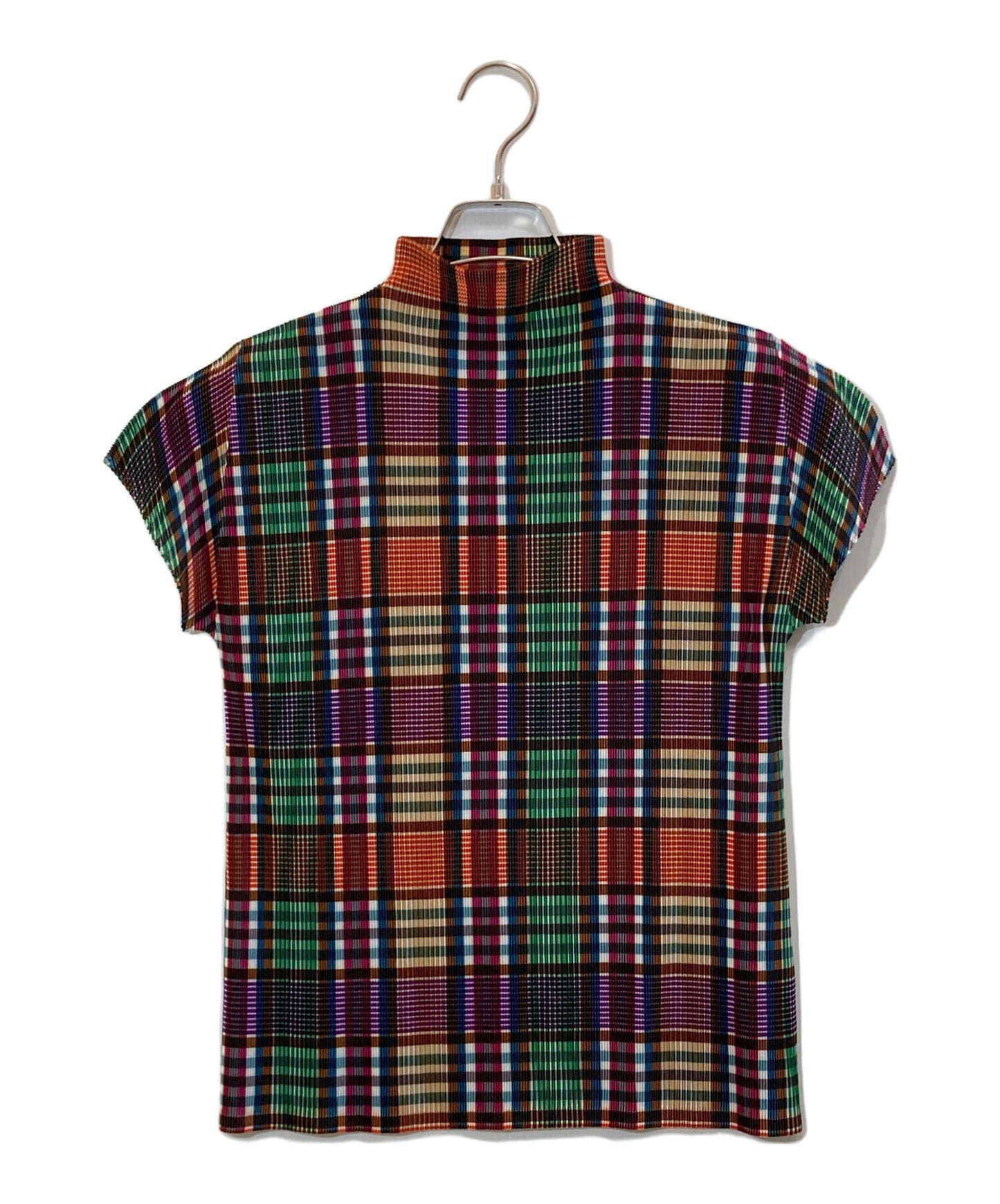 [Pre-owned] PLEATS PLEASE check pleated blouse PP23FK332