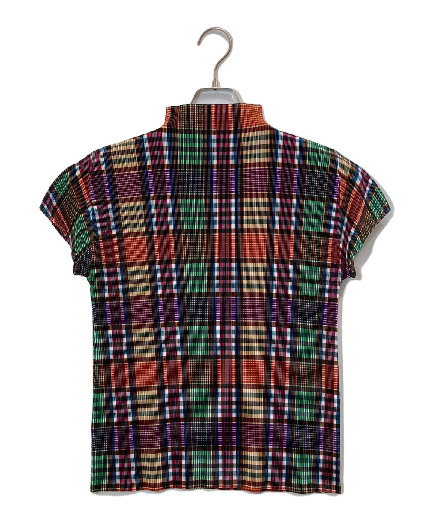 [Pre-owned] PLEATS PLEASE check pleated blouse PP23FK332