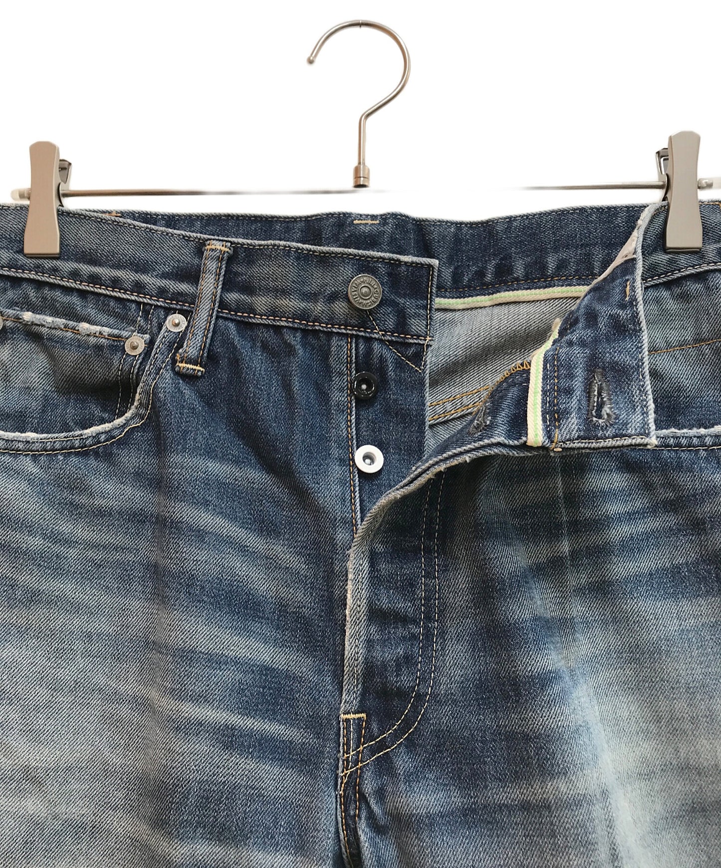 [Pre-owned] VISVIM Fluxus Damaged Denim Pants/01D2