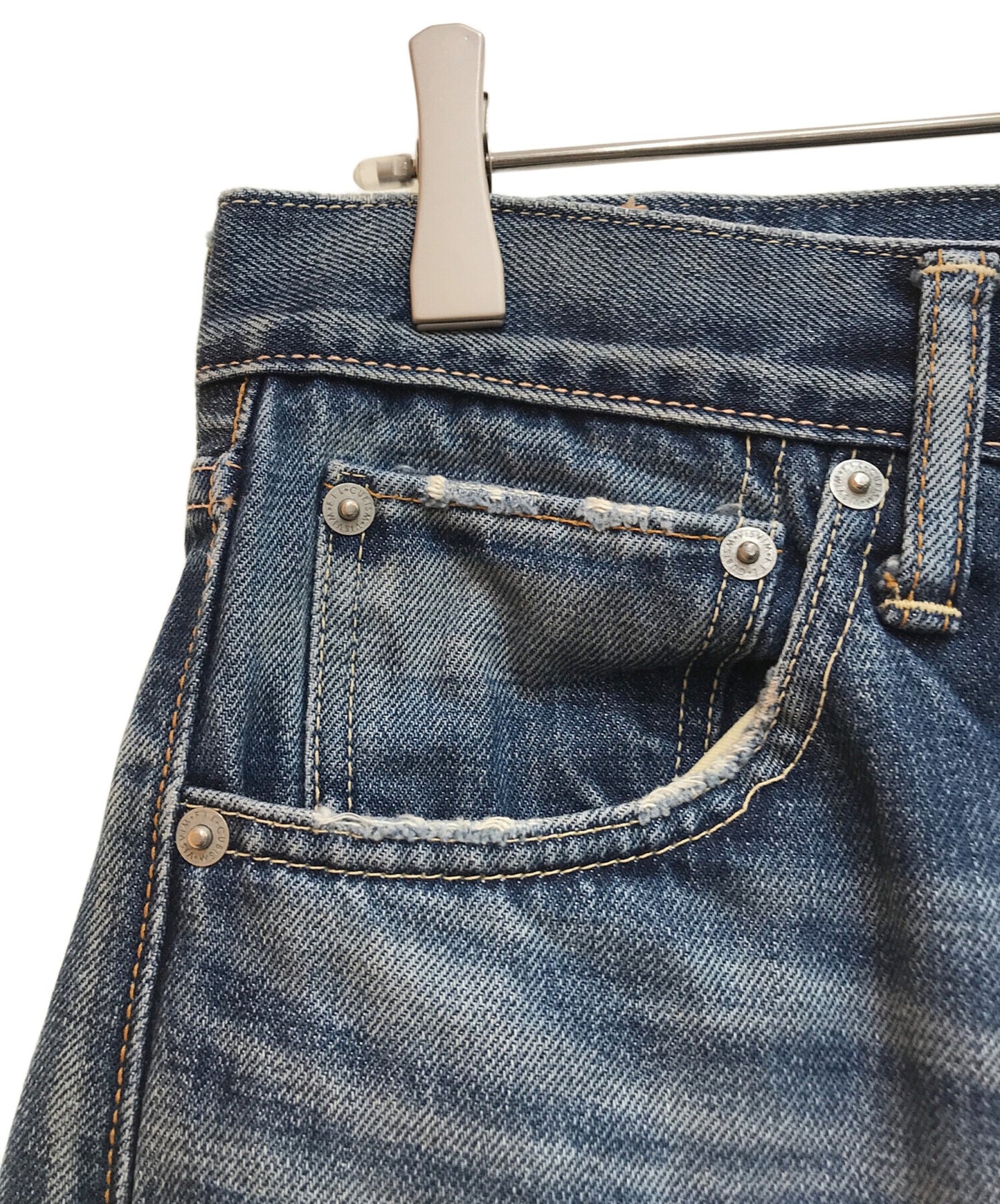 [Pre-owned] VISVIM Fluxus Damaged Denim Pants/01D2