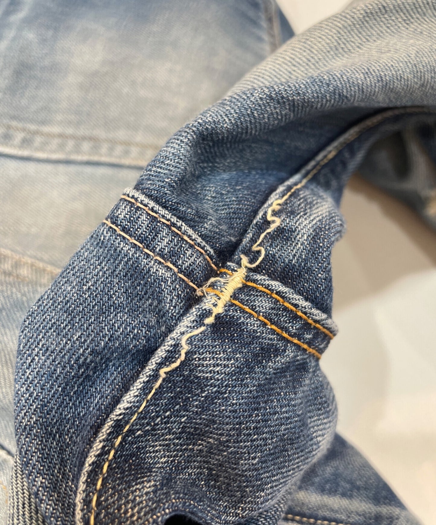 [Pre-owned] VISVIM Fluxus Damaged Denim Pants/01D2