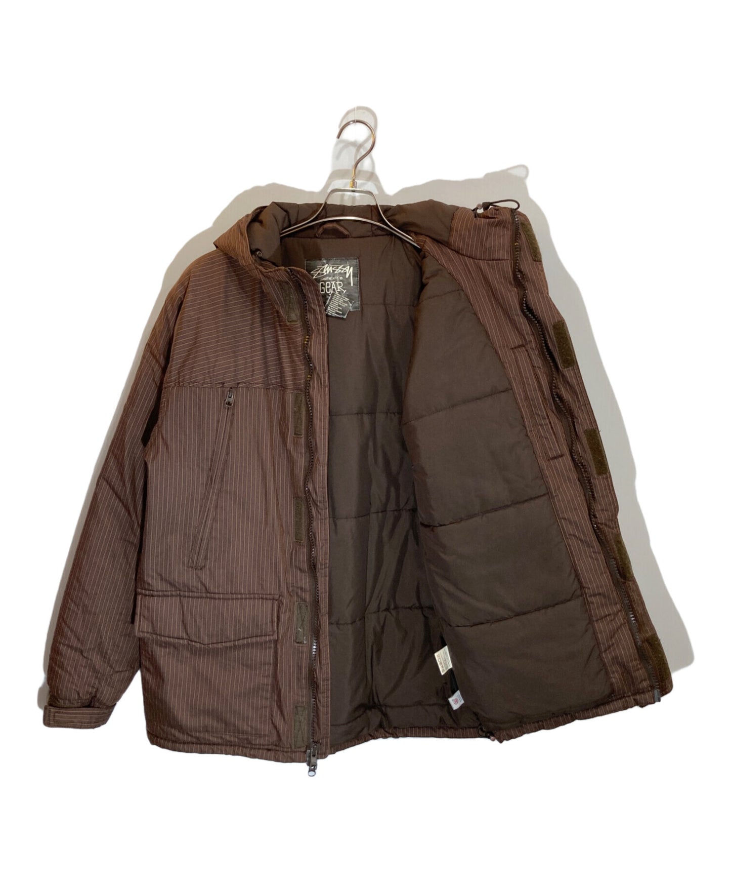 [Pre-owned] stussy Thermolite striped cotton jacket