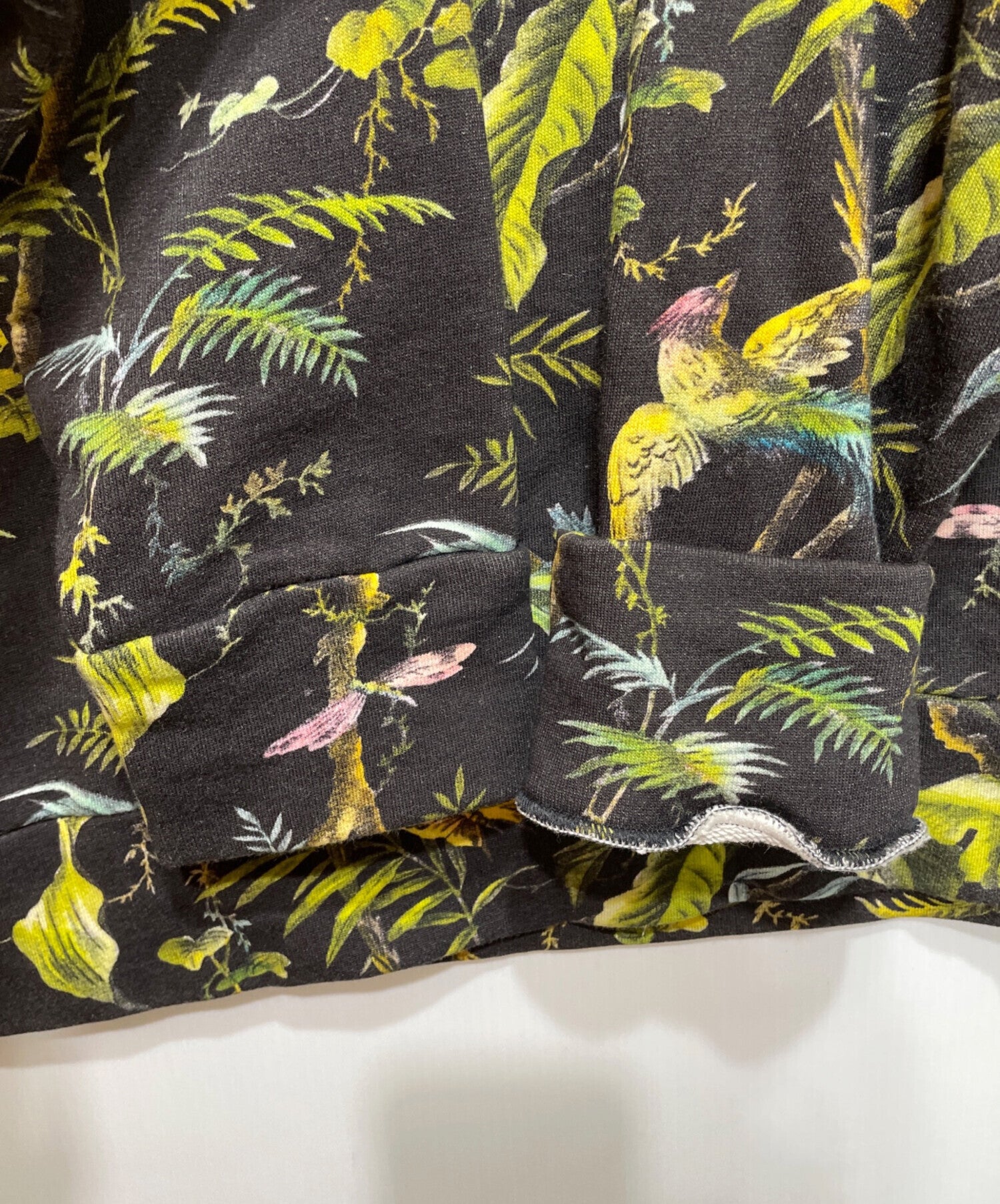 TROPICAL PRINT FELTED COTTON SWEATSHIRT TROPICAL PRINT FELTED COTTON SWEATSHIRT