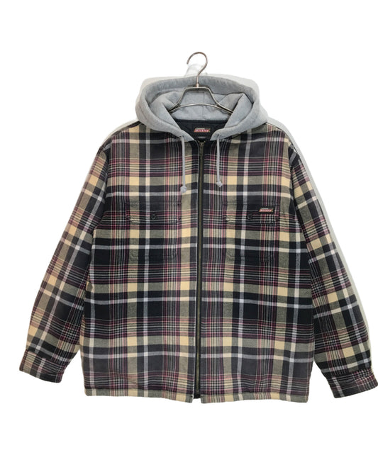 [Pre-owned] SUPREME PLAID HOODED ZIP UP SHIRT