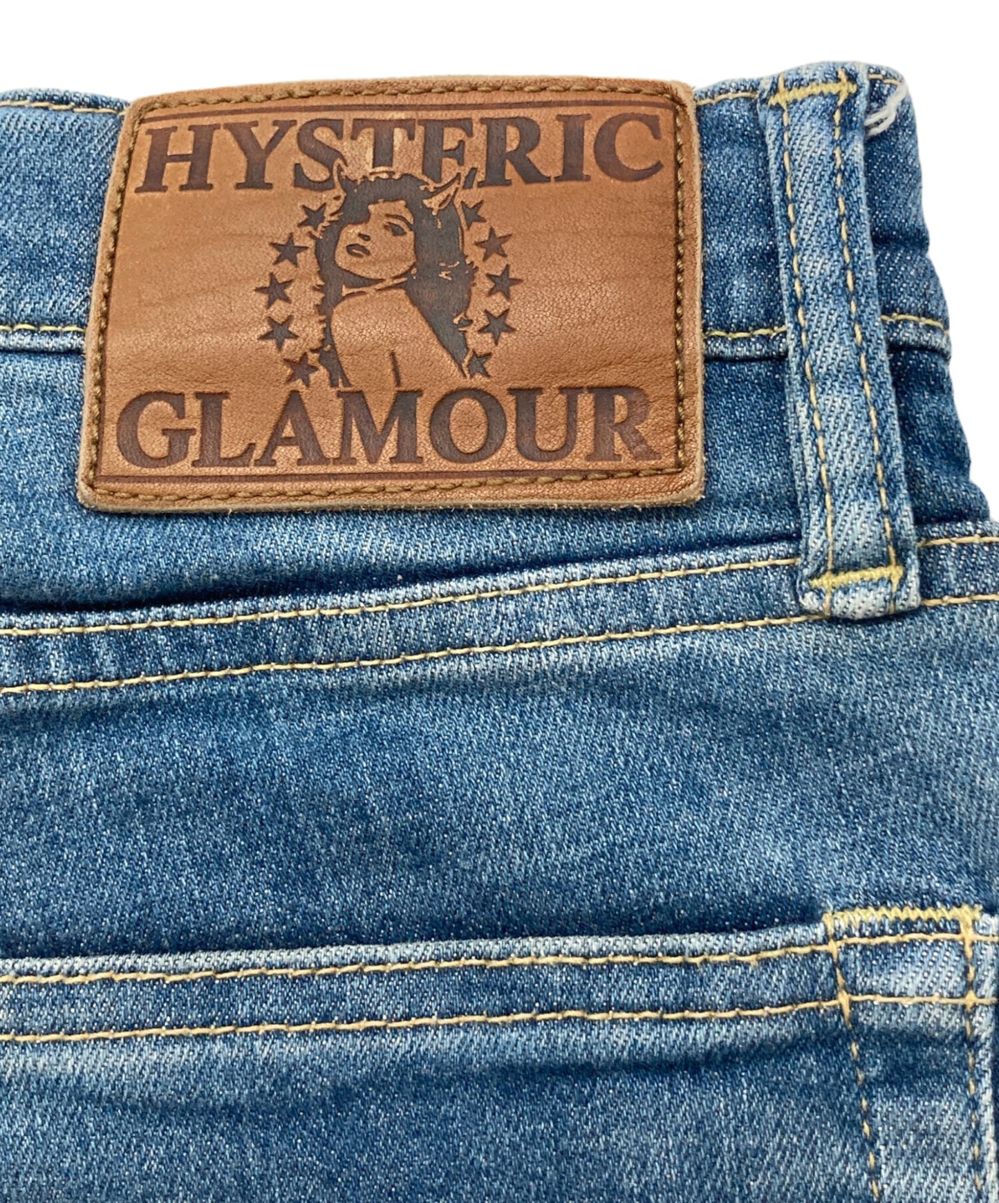 [Pre-owned] Hysteric Glamour Studded stretch denim pants 0252AP08