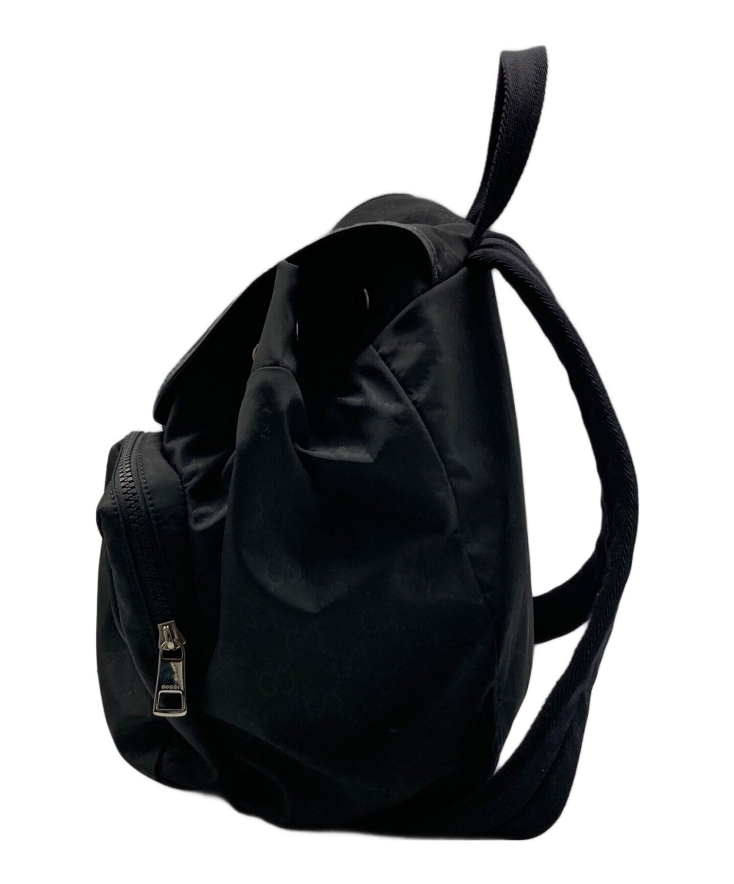 [Pre-owned] GUCCI GG Nylon Nylon and leather backpack 510343