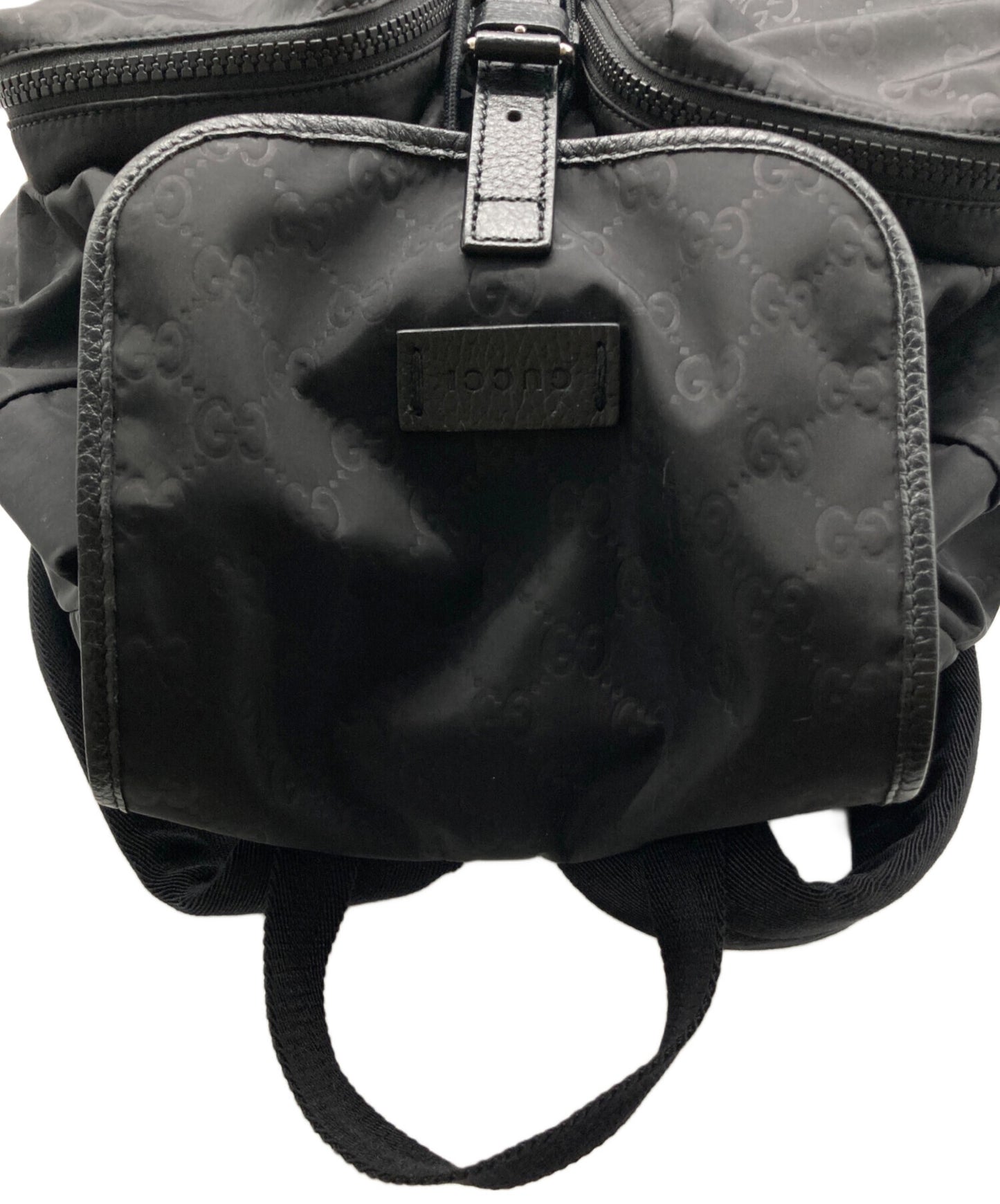 [Pre-owned] GUCCI GG Nylon Nylon and leather backpack 510343