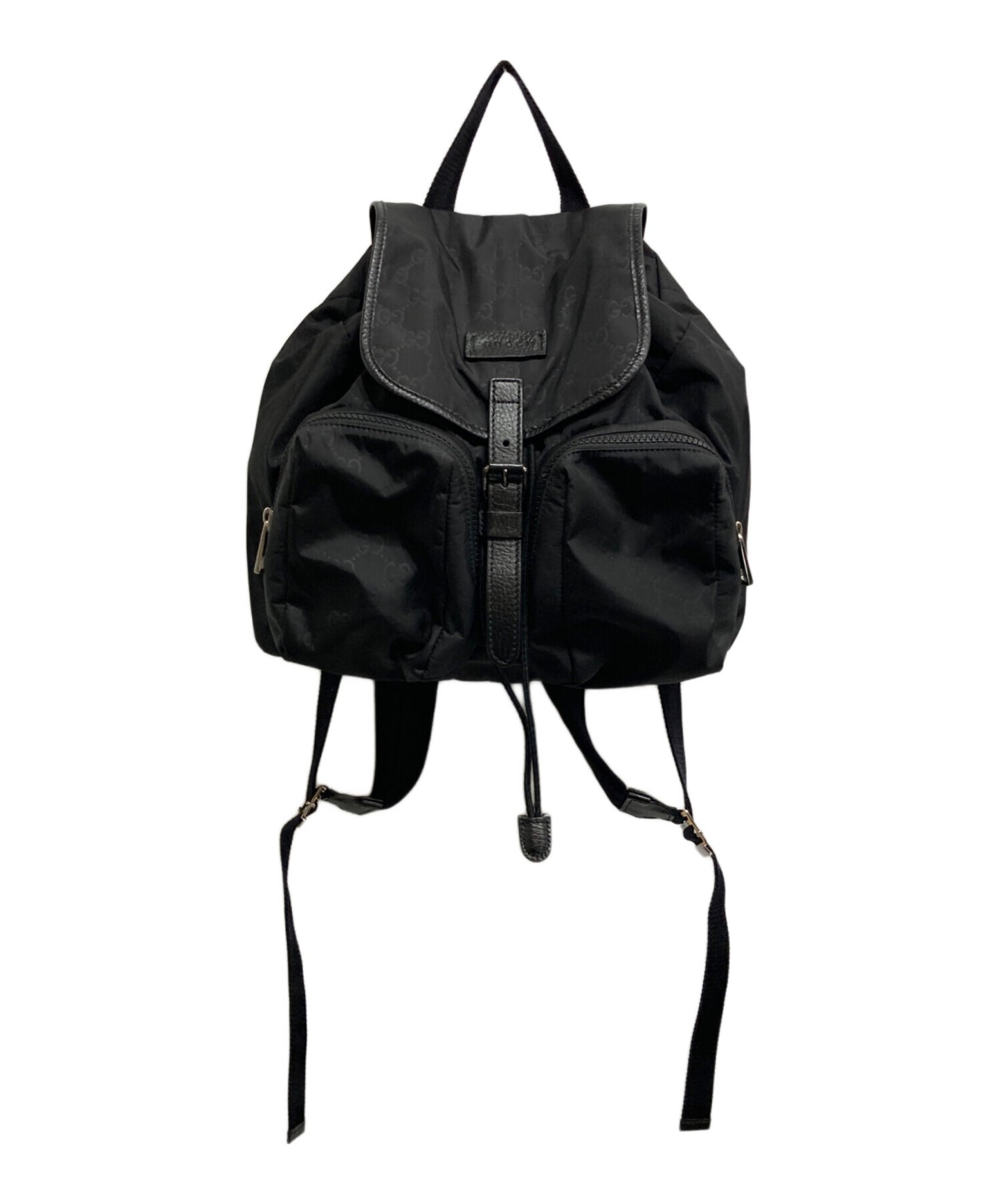 [Pre-owned] GUCCI GG Nylon Nylon and leather backpack 510343