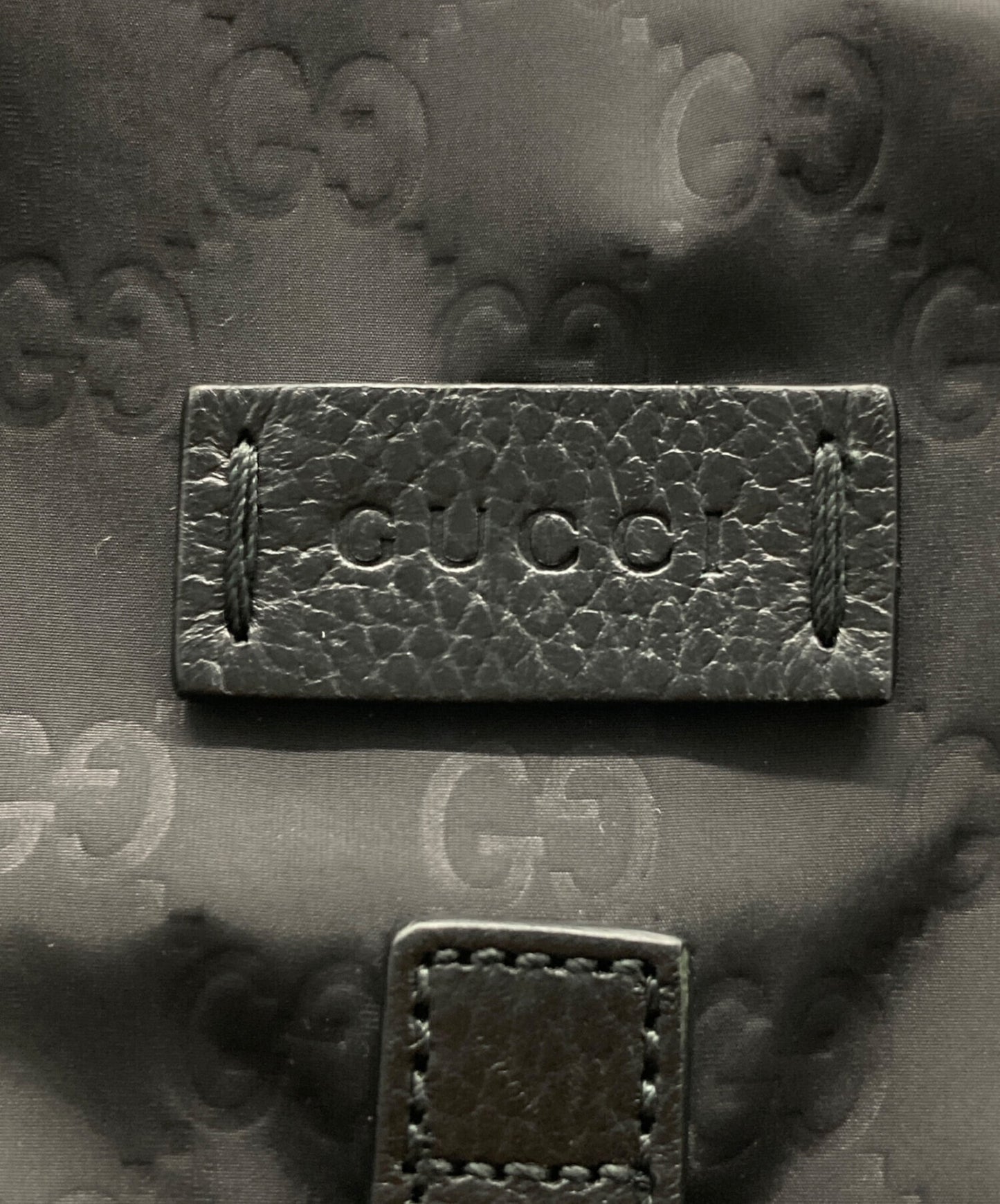 [Pre-owned] GUCCI GG Nylon Nylon and leather backpack 510343