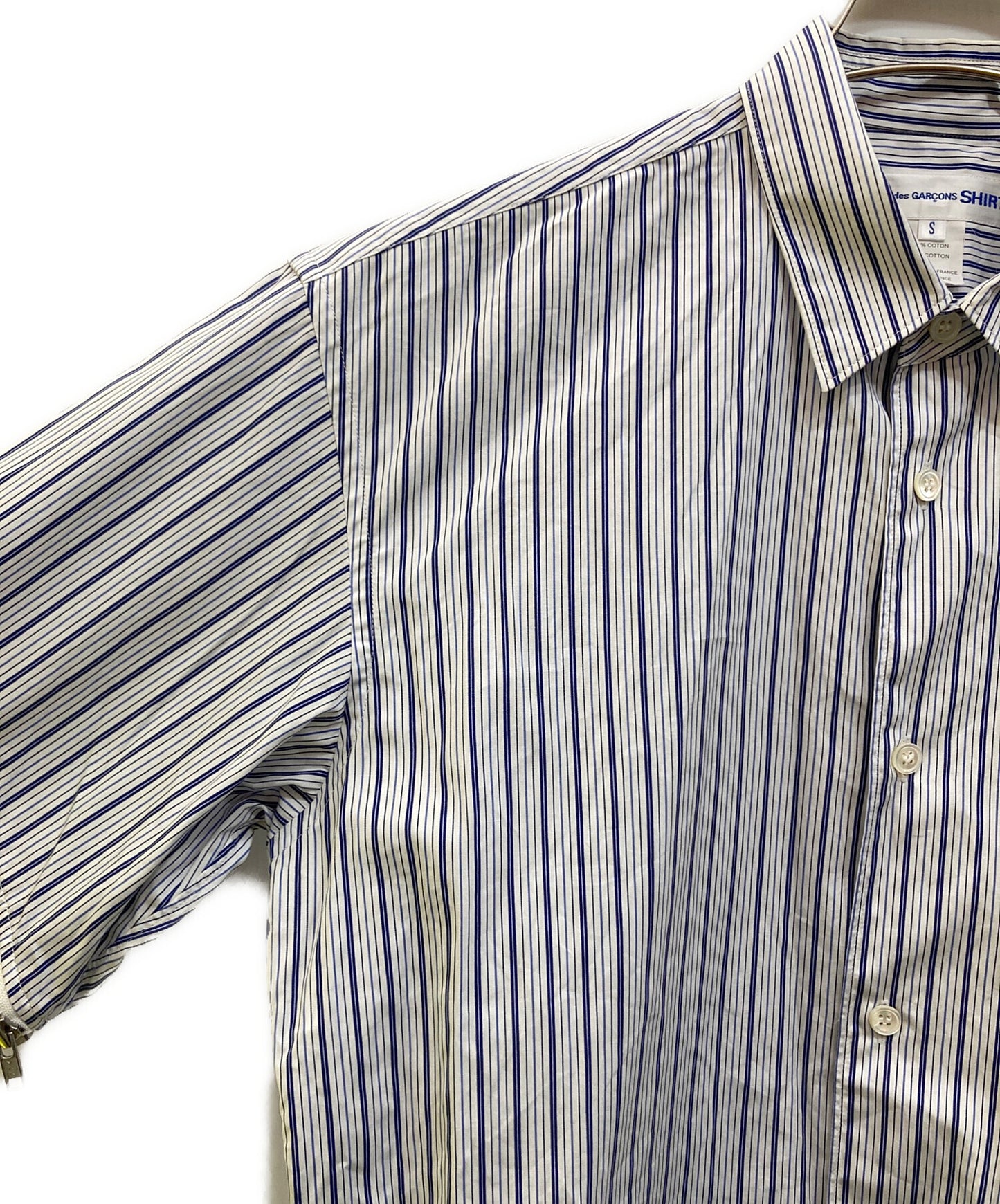 [Pre-owned] COMME des GARCONS SHIRT STRIPE ZIPPER ON L/S SHIRT W27059