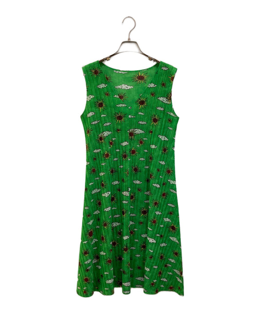 [Pre-owned] PLEATS PLEASE Sleeveless Print Pleated Dress PP13-FH385