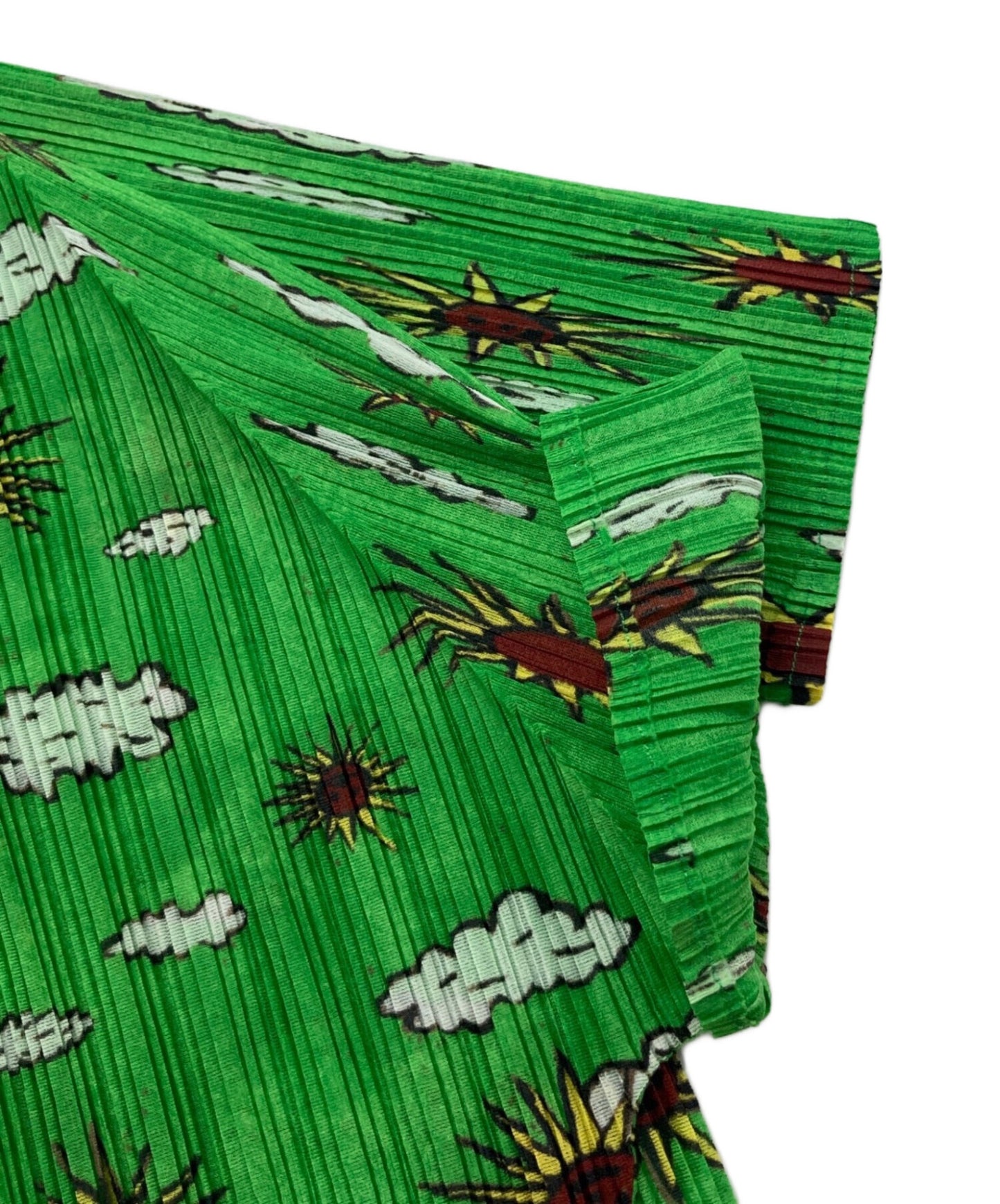 [Pre-owned] PLEATS PLEASE printed pleated blouse PP13-FK382