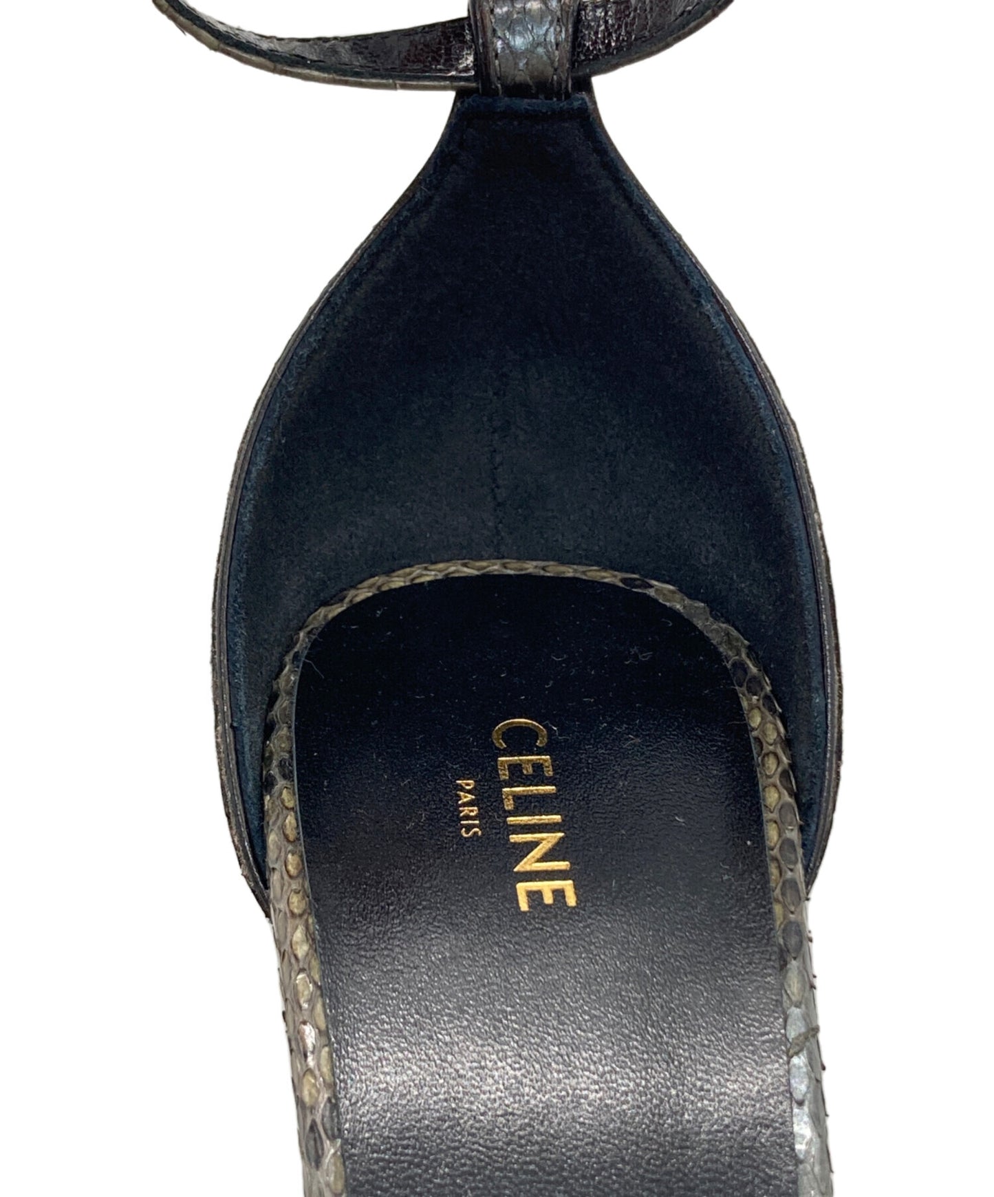 [Pre-owned] CELINE Python Heel Pumps