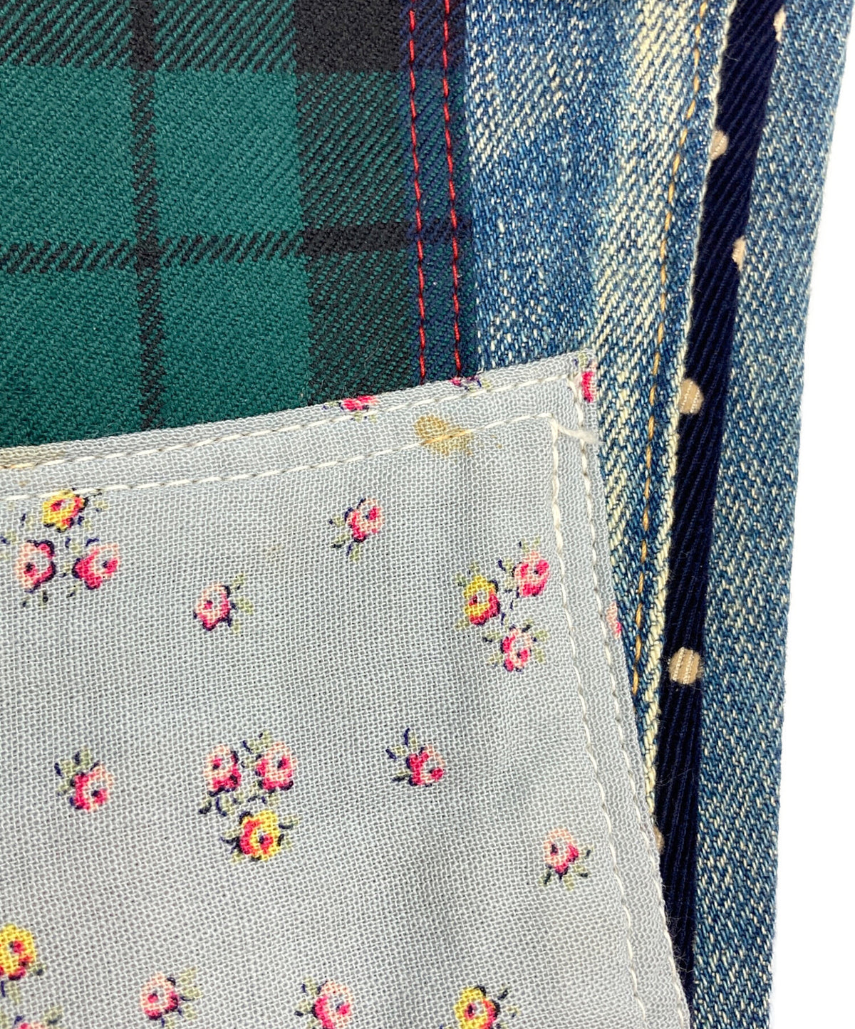 [Pre-owned] JUNYA WATANABE COMME des GARCONS Mixed-Fabric Patchwork Denim Pants JL-P203