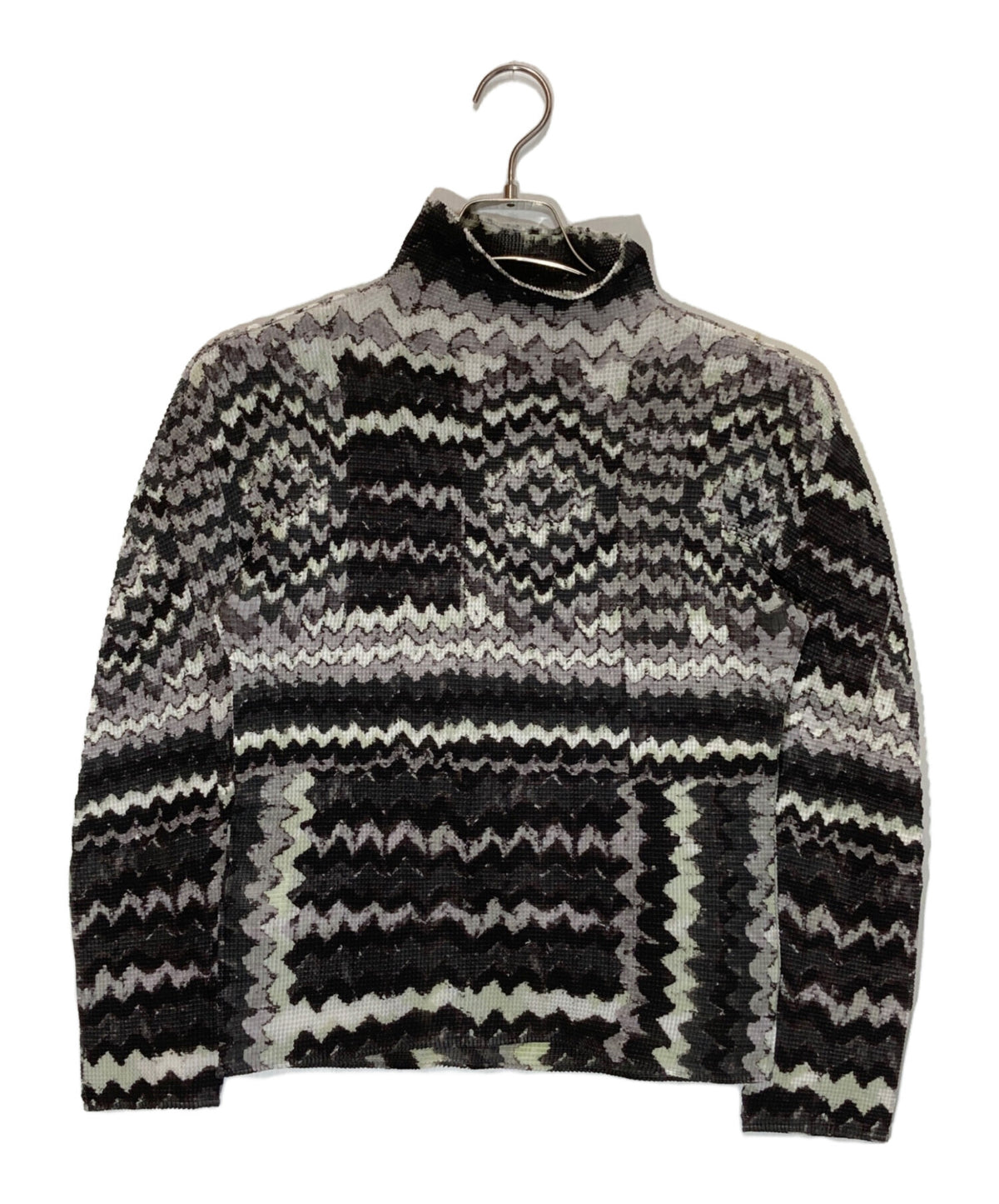 [Pre-owned] me ISSEY MIYAKE Printed Pleated Blouse MI43FJ441