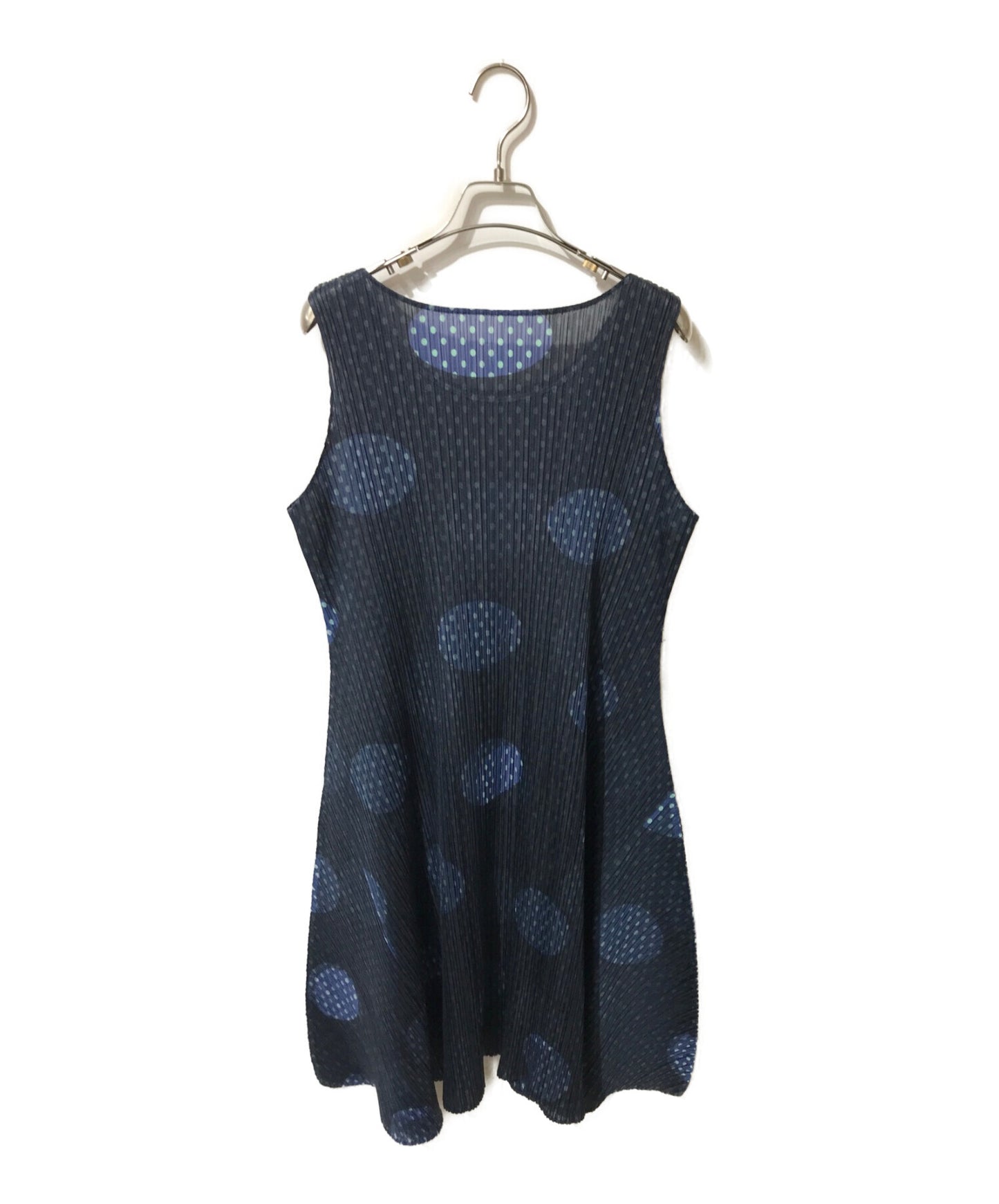 [Pre-owned] PLEATS PLEASE Pleated Dot Sleeveless Dress PP01-JH715