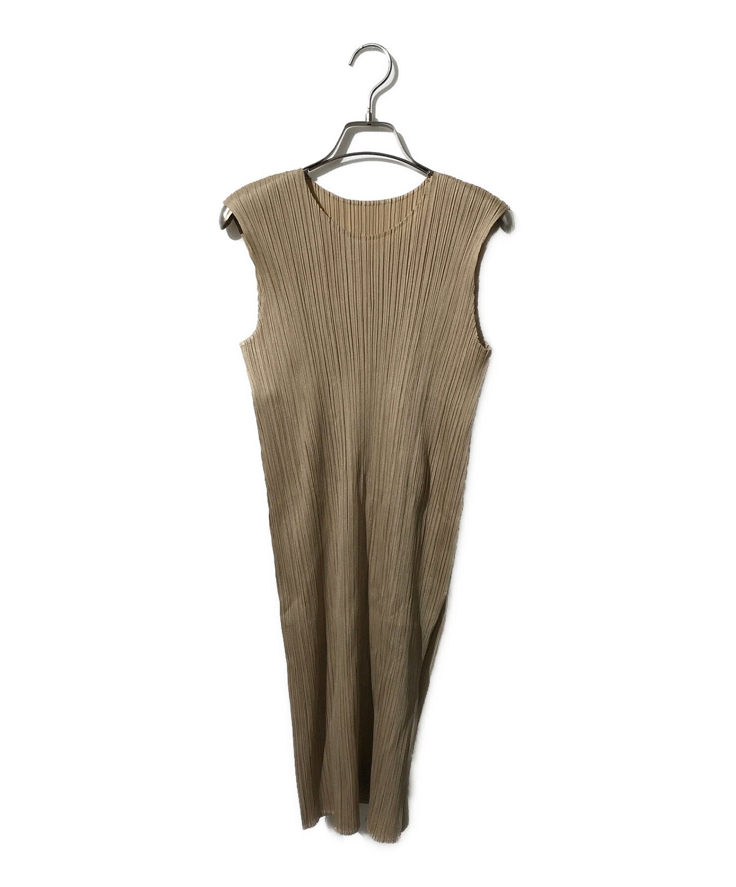 [Pre-owned] PLEATS PLEASE Side Slit Pleated Sleeveless Dress PP13-JT113