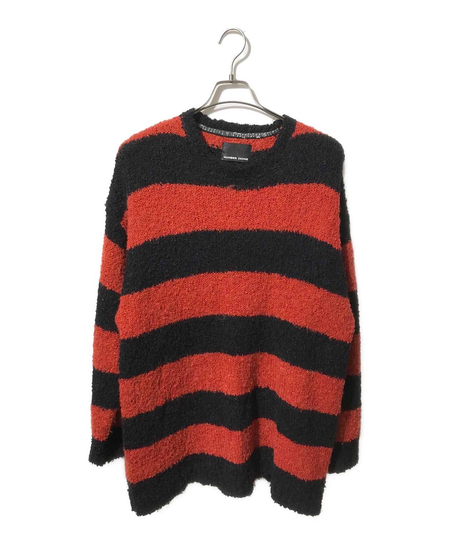 [Pre-owned] NUMBER (N)INE ALPACA BORDER KNIT BIG PULLOVER No. : F21NK004