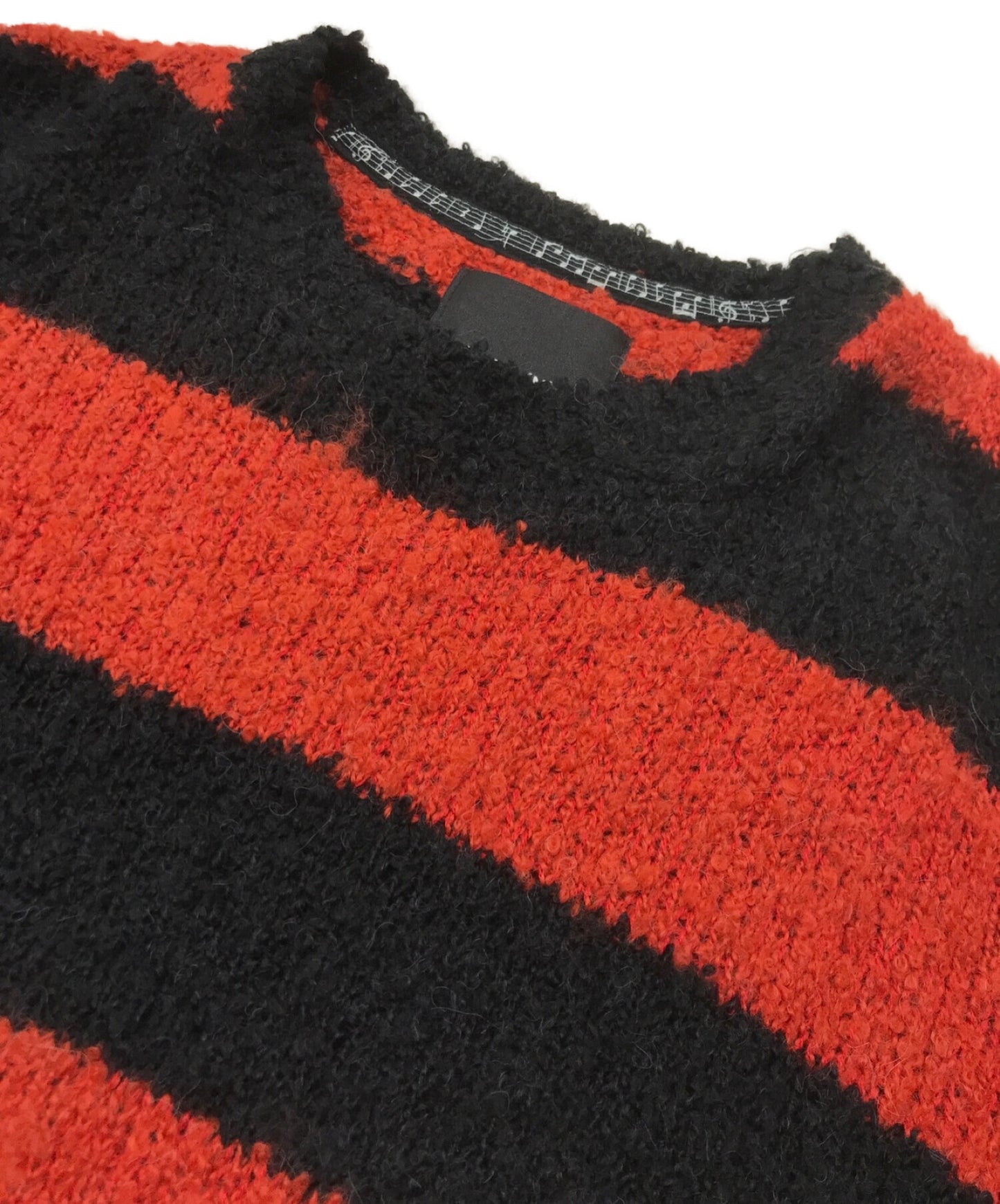 [Pre-owned] NUMBER (N)INE ALPACA BORDER KNIT BIG PULLOVER No. : F21NK004