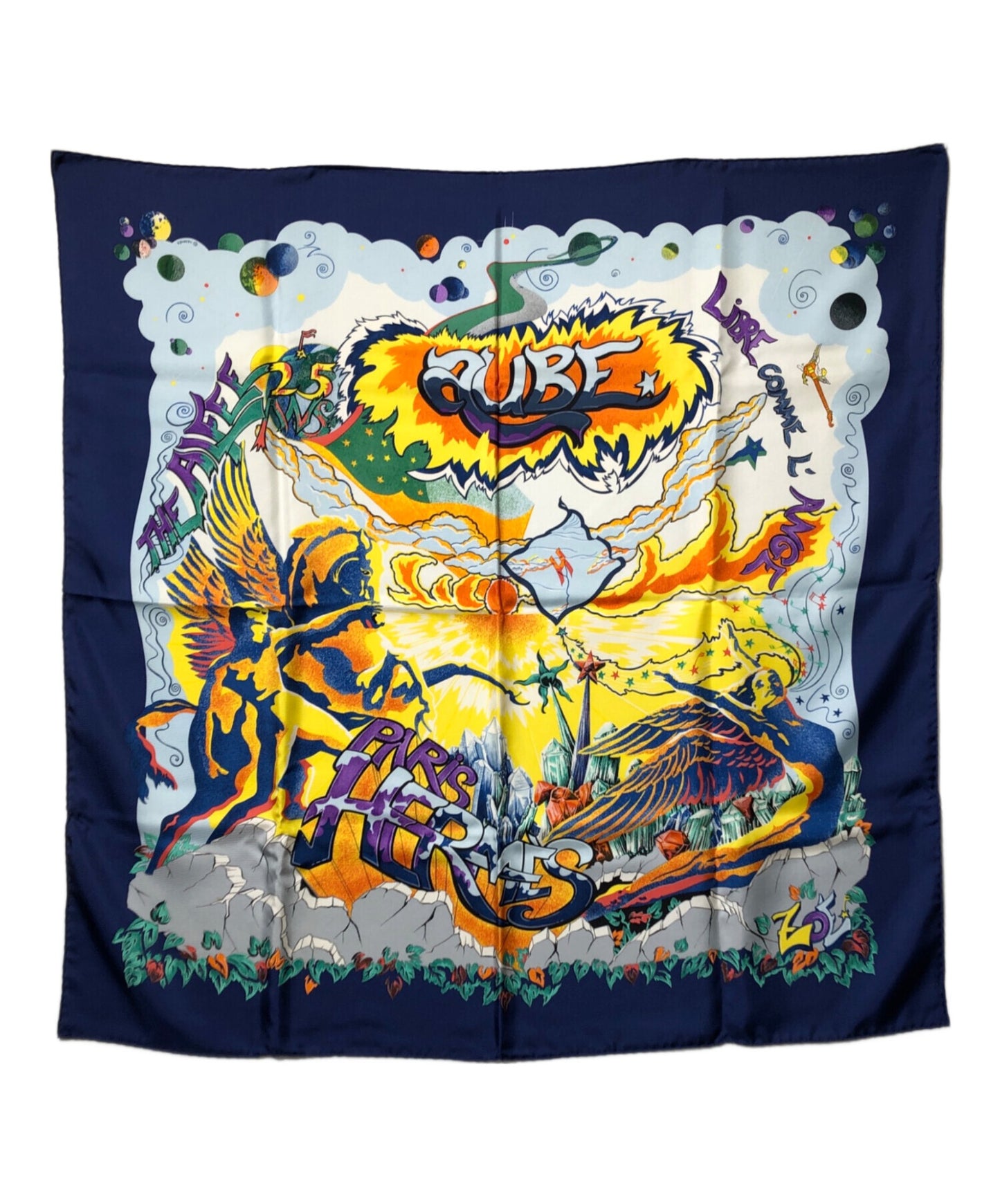 [Pre-owned] HERMES Carré 90 THE ALFEE AUBE / silk scarf