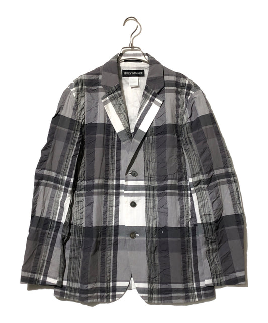 [Pre-owned] ISSEY MIYAKE Washer 3B Jacket / Wrinkled Jacket / Check Jacket ME96-FD087