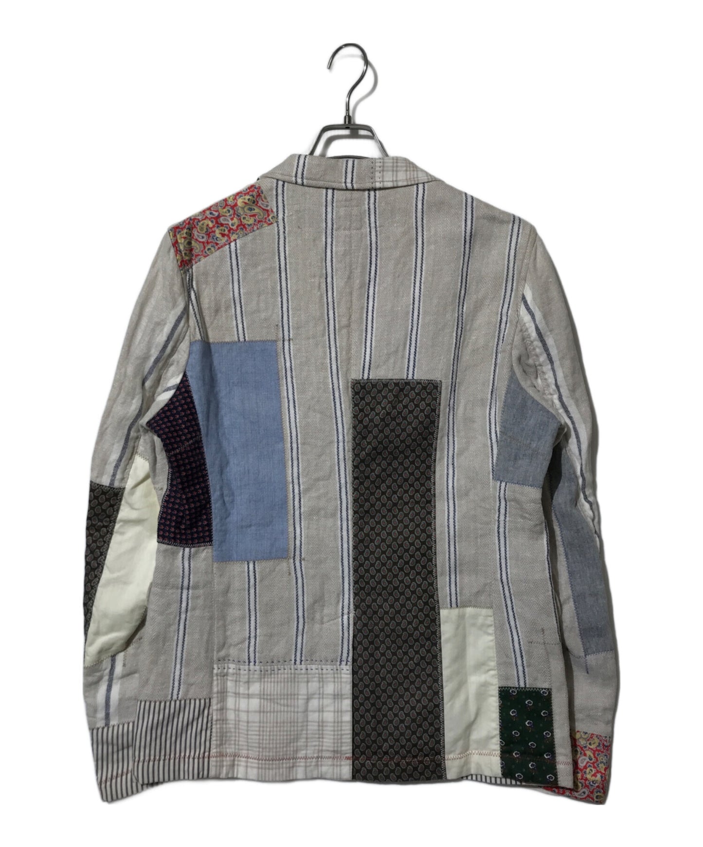 [Pre-owned] COMME des GARCONS JUNYA WATANABE MAN Patchwork linen cloth stripe and multi-material mix jacket WE-J017