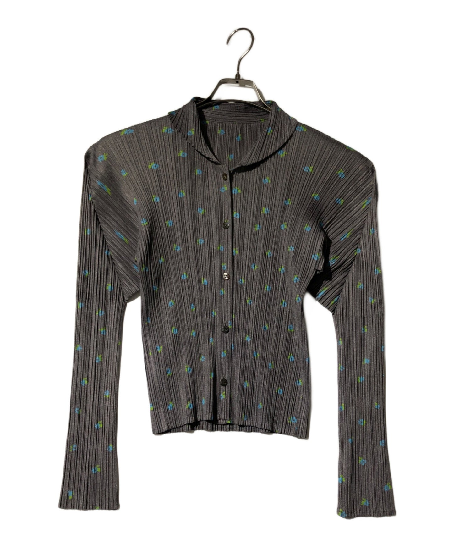 [Pre-owned] PLEATS PLEASE Flower Print Pleated Long Sleeve Shirt PP22-JJ751