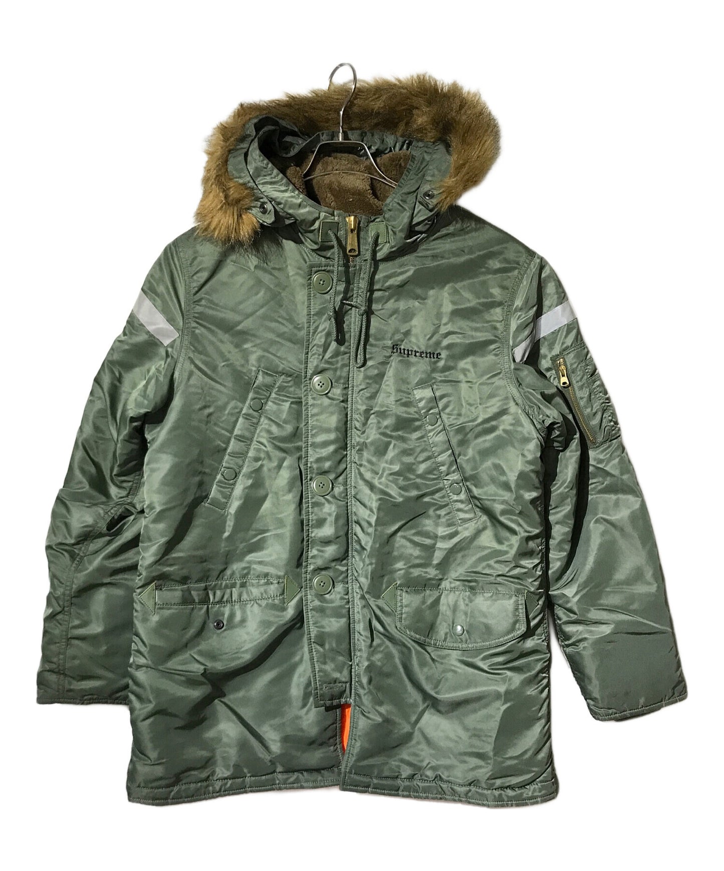 [Pre-owned] SUPREME Reflective Cross N-3B Parka