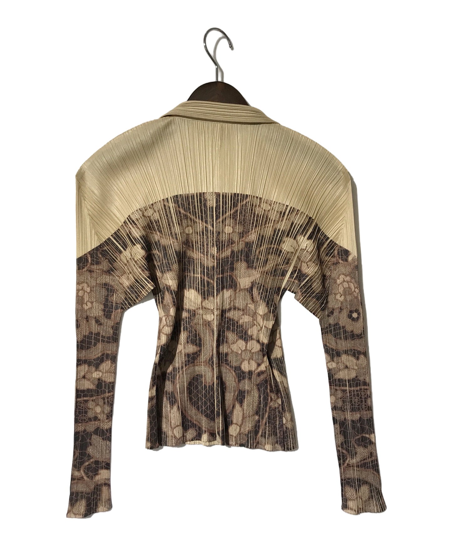 [Pre-owned] PLEATS PLEASE Transfer Flower Print Long Sleeve Shirt PP86-JK424