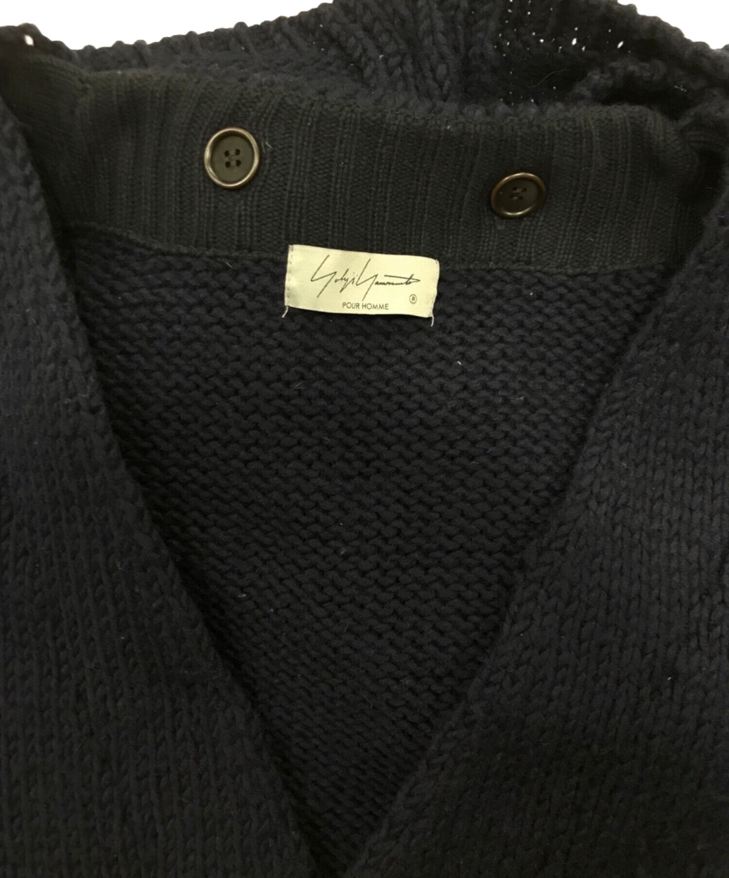 Pre-owned] Yohji Yamamoto pour homme Jacquard long cardigan HE-K95