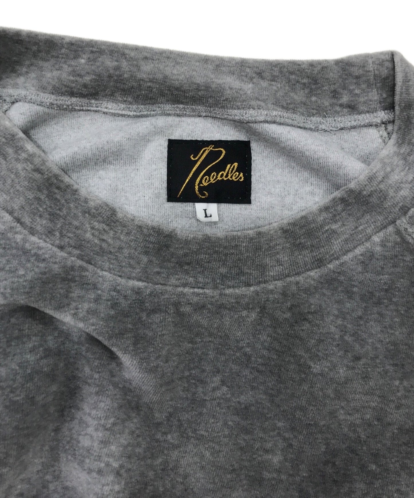 [Pre-owned] Needles EXCLUSIVE NEEDLES VELOUR TRACK CREW NECK SHIRT LQ478