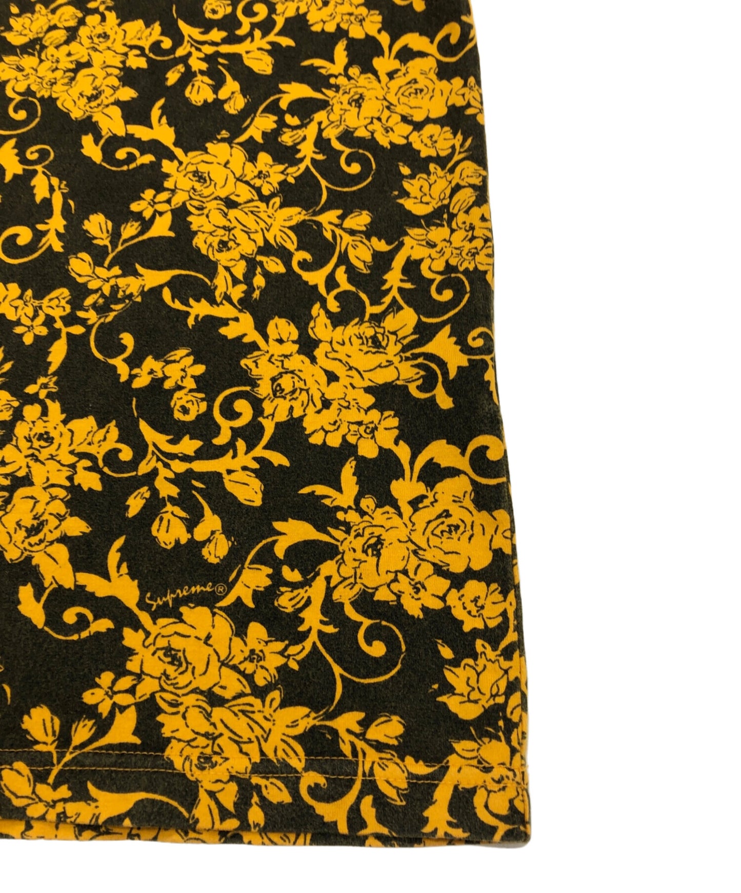 [Pre-owned] SUPREME Small box logo tee black flora