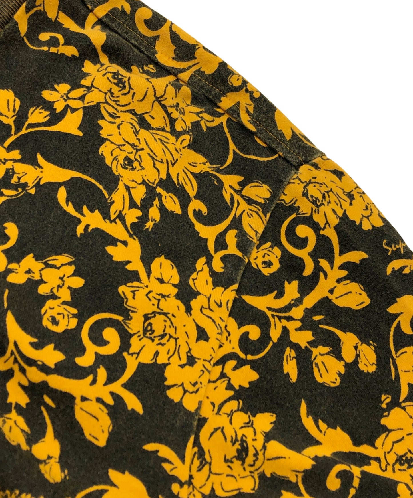 [Pre-owned] SUPREME Small box logo tee black flora