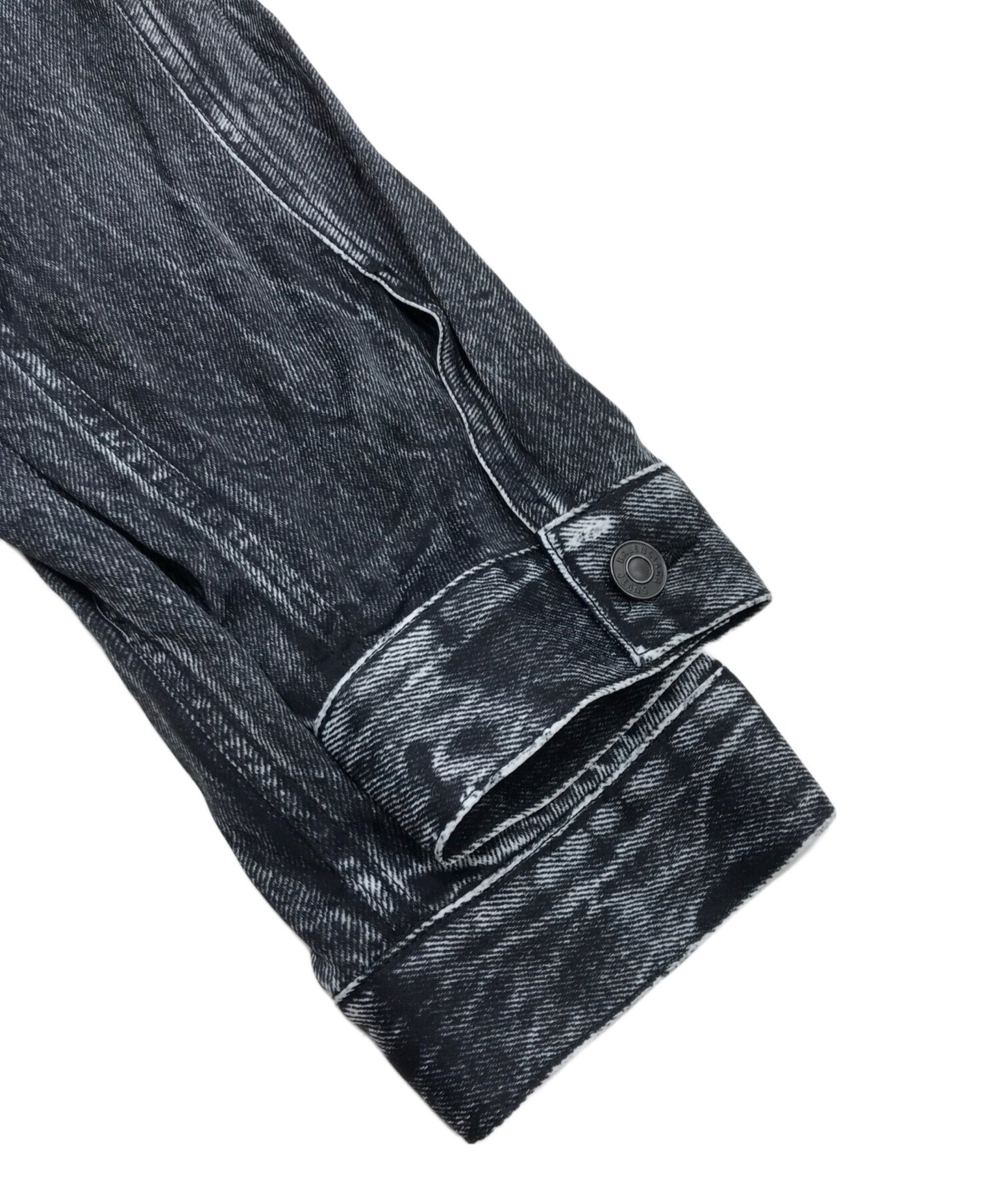 [Pre-owned] BALENCIAGA Denim Transfer Print Stretch Jacket 621580 TIW57