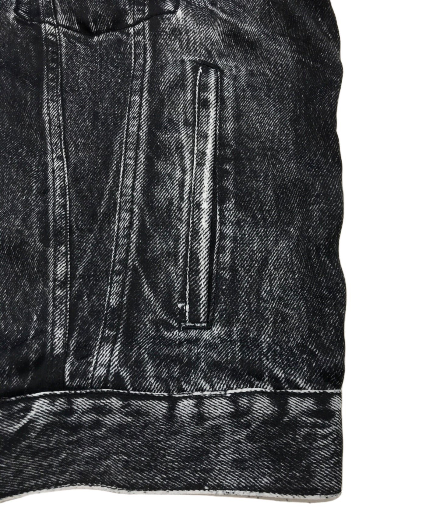 [Pre-owned] BALENCIAGA Denim Transfer Print Stretch Jacket 621580 TIW57