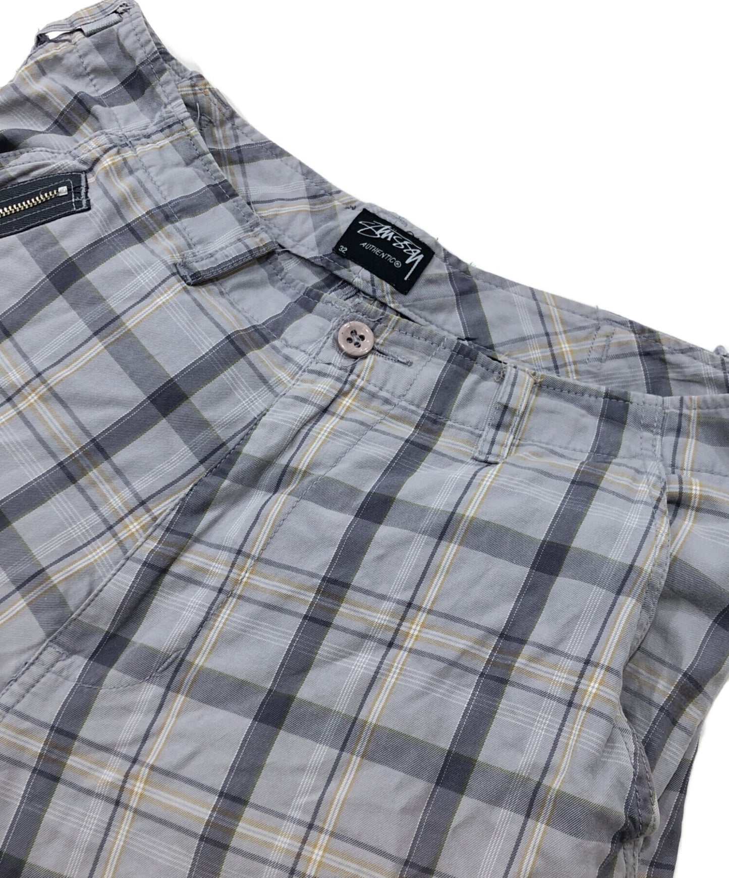 [Pre-owned] stussy check cargo pants