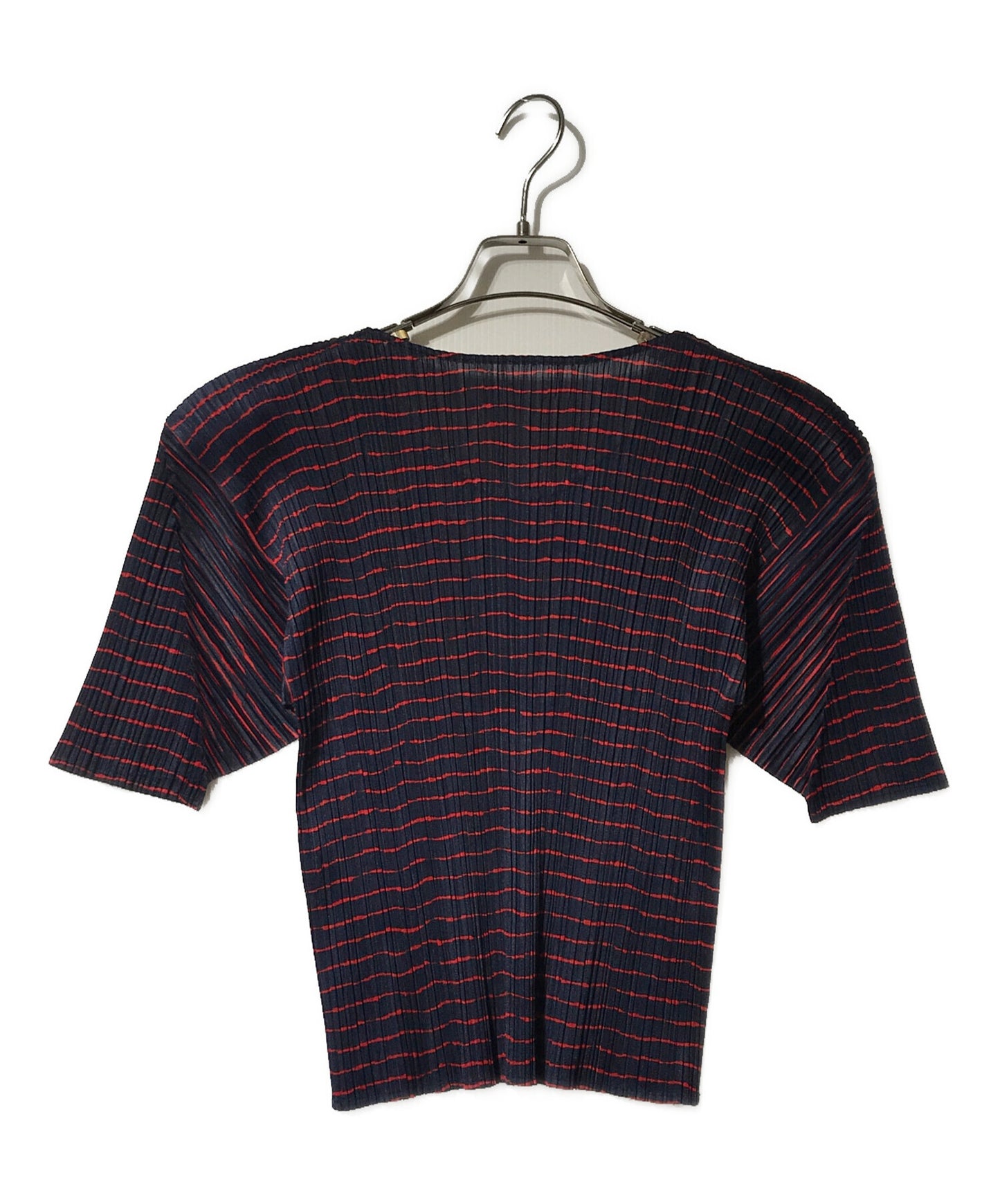 [Pre-owned] PLEATS PLEASE Pleated Striped Cut and Sewn PP96-JK082