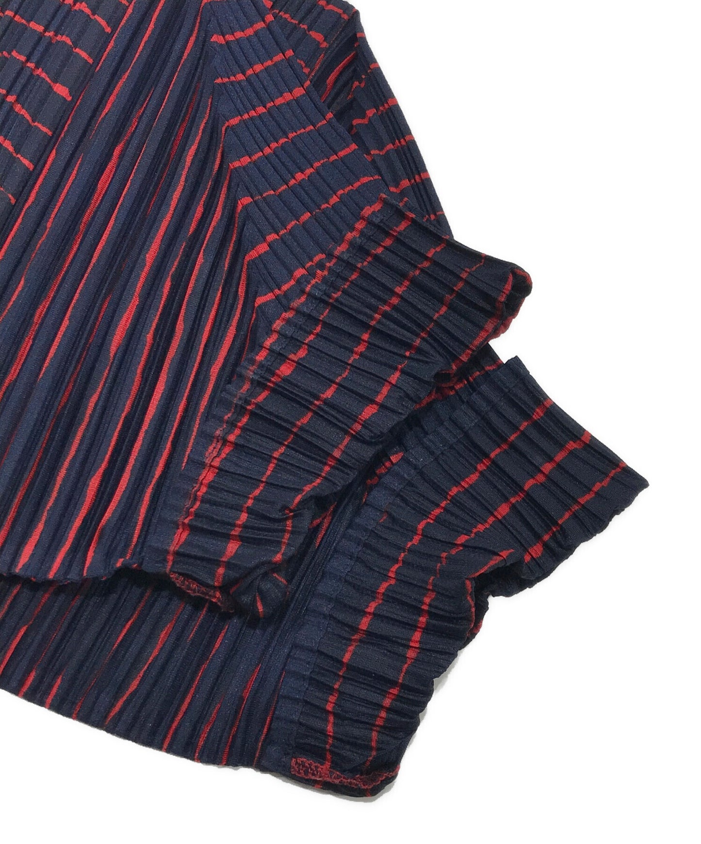 [Pre-owned] PLEATS PLEASE Pleated Striped Cut and Sewn PP96-JK082