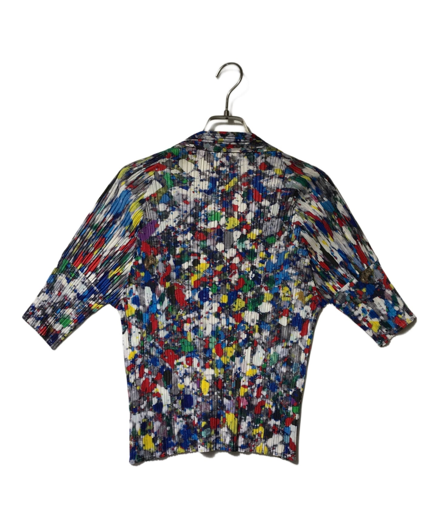 [Pre-owned] PLEATS PLEASE Pleated shirt with all-over pattern transfer PP96-JK024