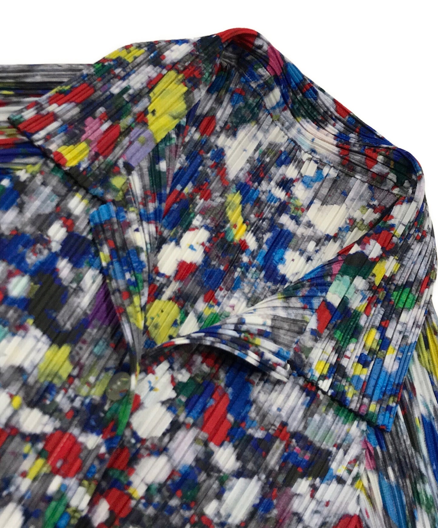 [Pre-owned] PLEATS PLEASE Pleated shirt with all-over pattern transfer PP96-JK024