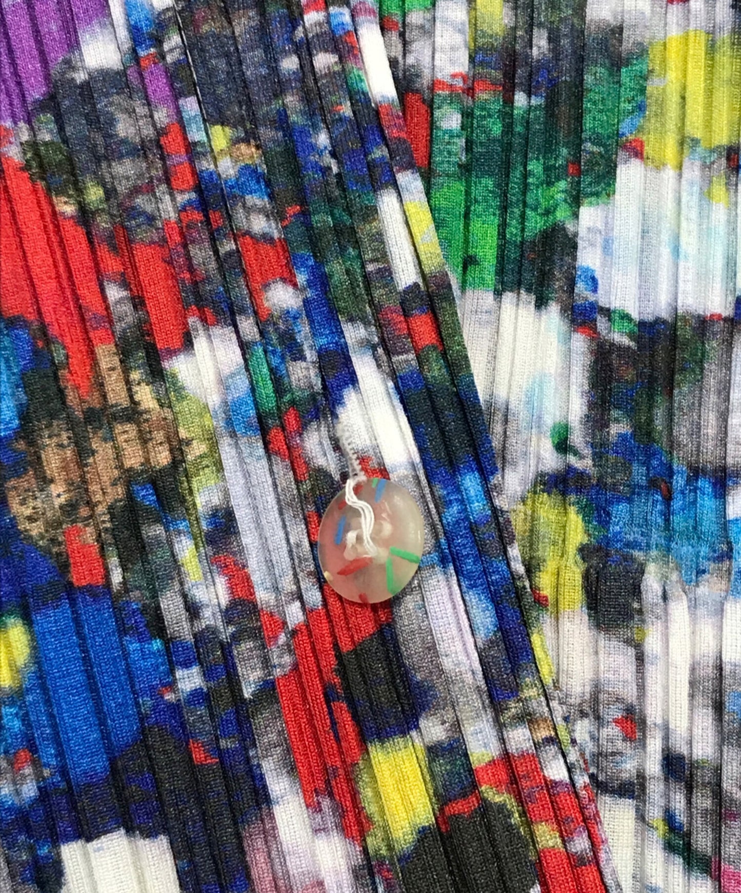 [Pre-owned] PLEATS PLEASE Pleated shirt with all-over pattern transfer PP96-JK024