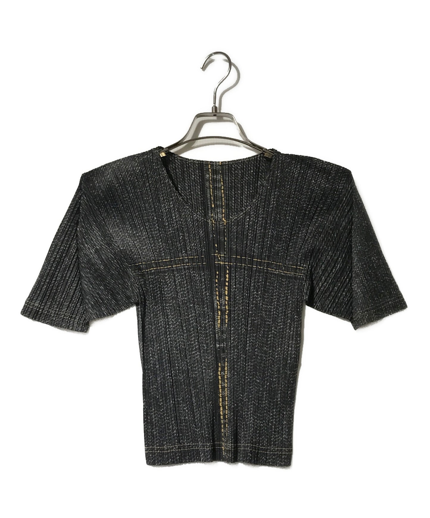 [Pre-owned] PLEATS PLEASE Denim Transfer Pleated Cut and Sewn PP97-JK051